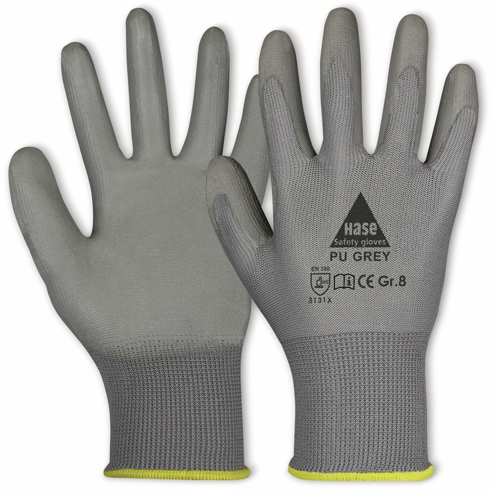 HASE SAFETY GLOVES Arbeitshandschuhe PU, PU grey, EN 388, EN 420, grau, Größe 9 HASE SAFETY GLOVES Arbeitshandschuhe PU, PU grey, EN 388, EN 420, grau, Größe 9