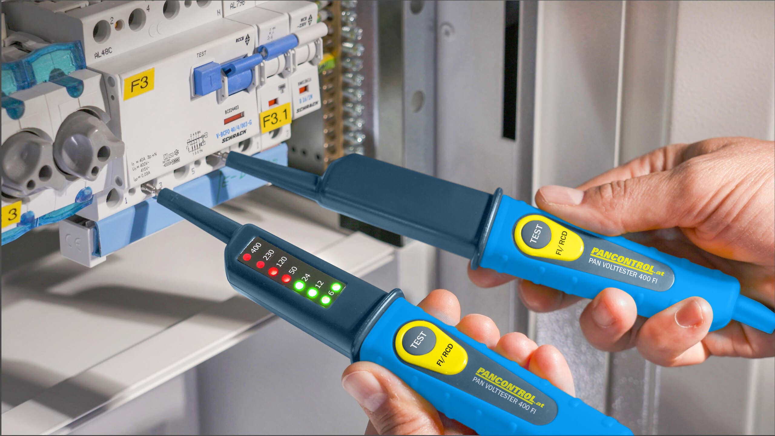 PANCONTROL Messgeräte-Set, Multisensor-Messgerät PAN 185 + Spannungsprüfer PAN Volttester 400FI PANCONTROL Messgeräte-Set, Multisensor-Messgerät PAN 185 + Spannungsprüfer PAN Volttester 400FI