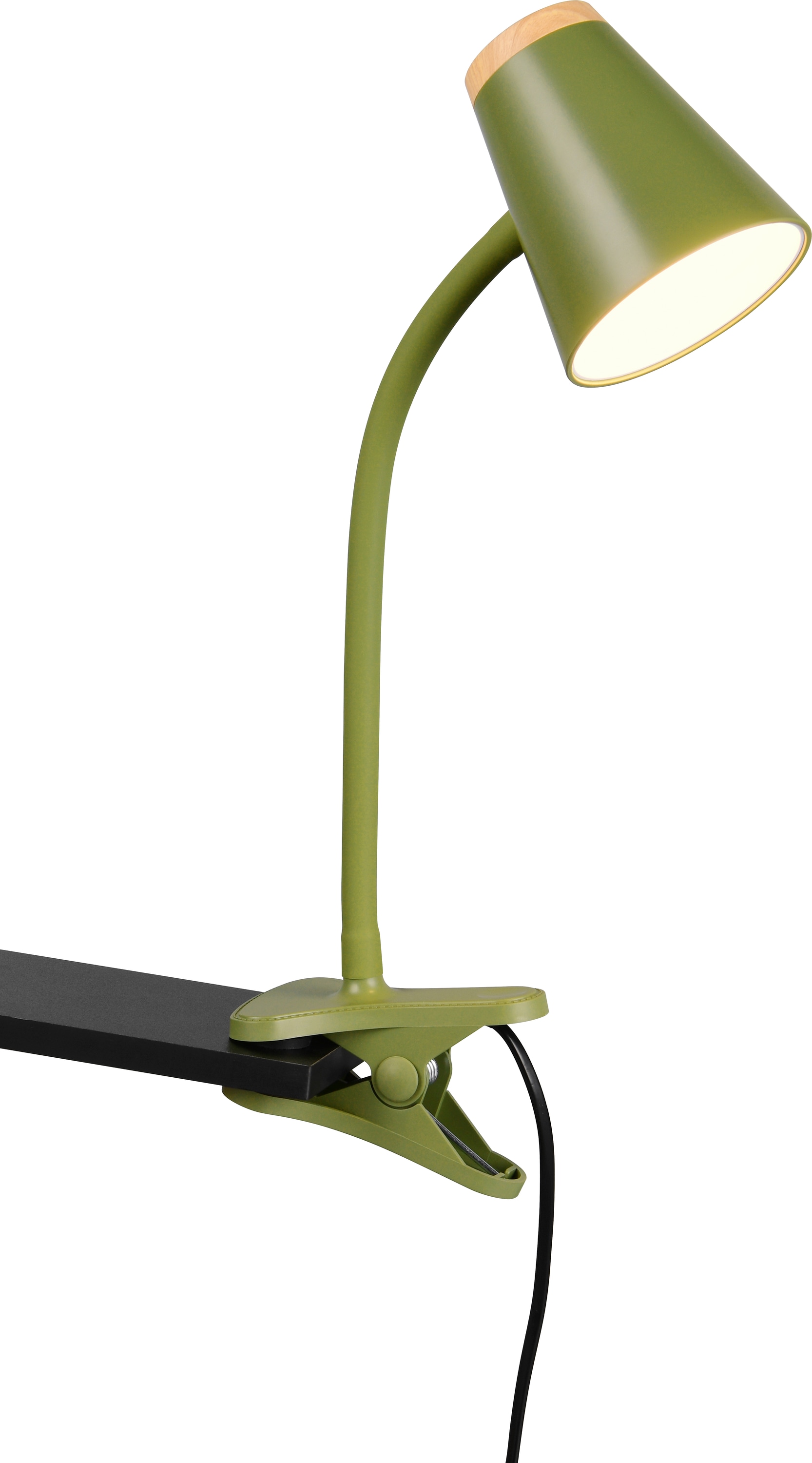 REALITY LED-Klemmleuchte PONGO, R25831115, 4,5W, 500lm, 3000K, grün