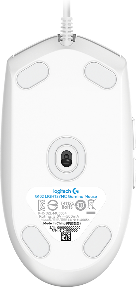 LOGITECH Gamingmaus G102 Lightsync weiß