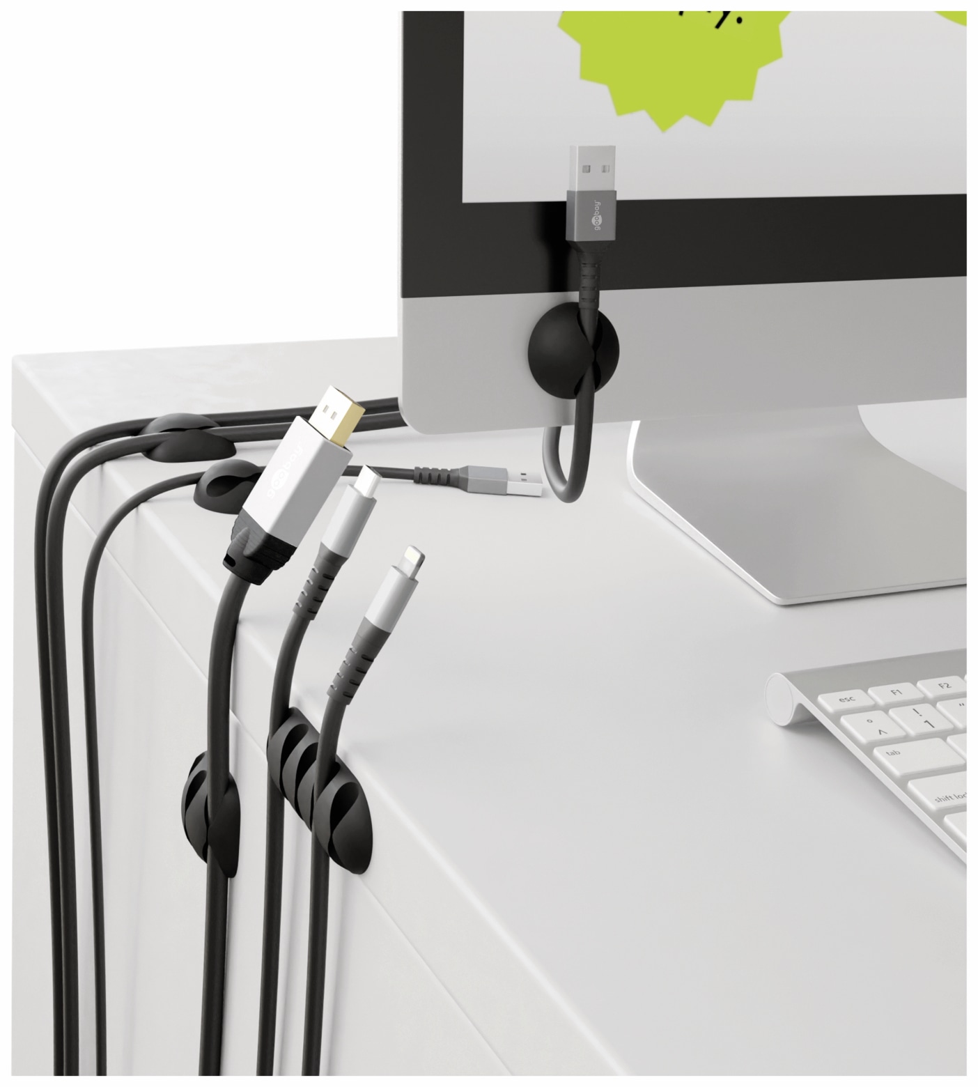GOOBAY Kabel Management 5er-Set, schwarz GOOBAY Kabel Management 5er-Set, schwarz