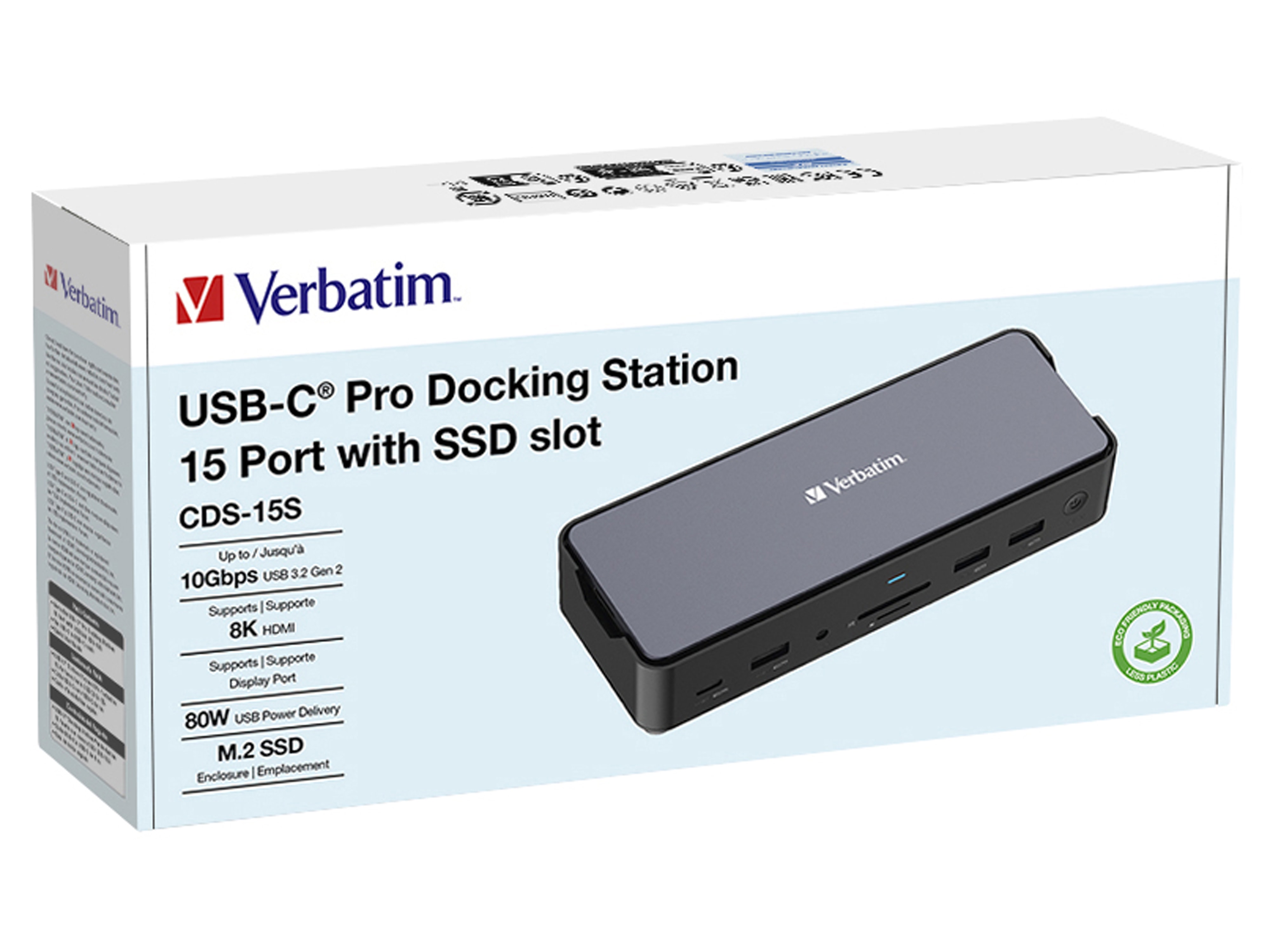 VERBATIM USB-C Pro Dockingstation CDS-15S VERBATIM USB-C Pro Dockingstation CDS-15S