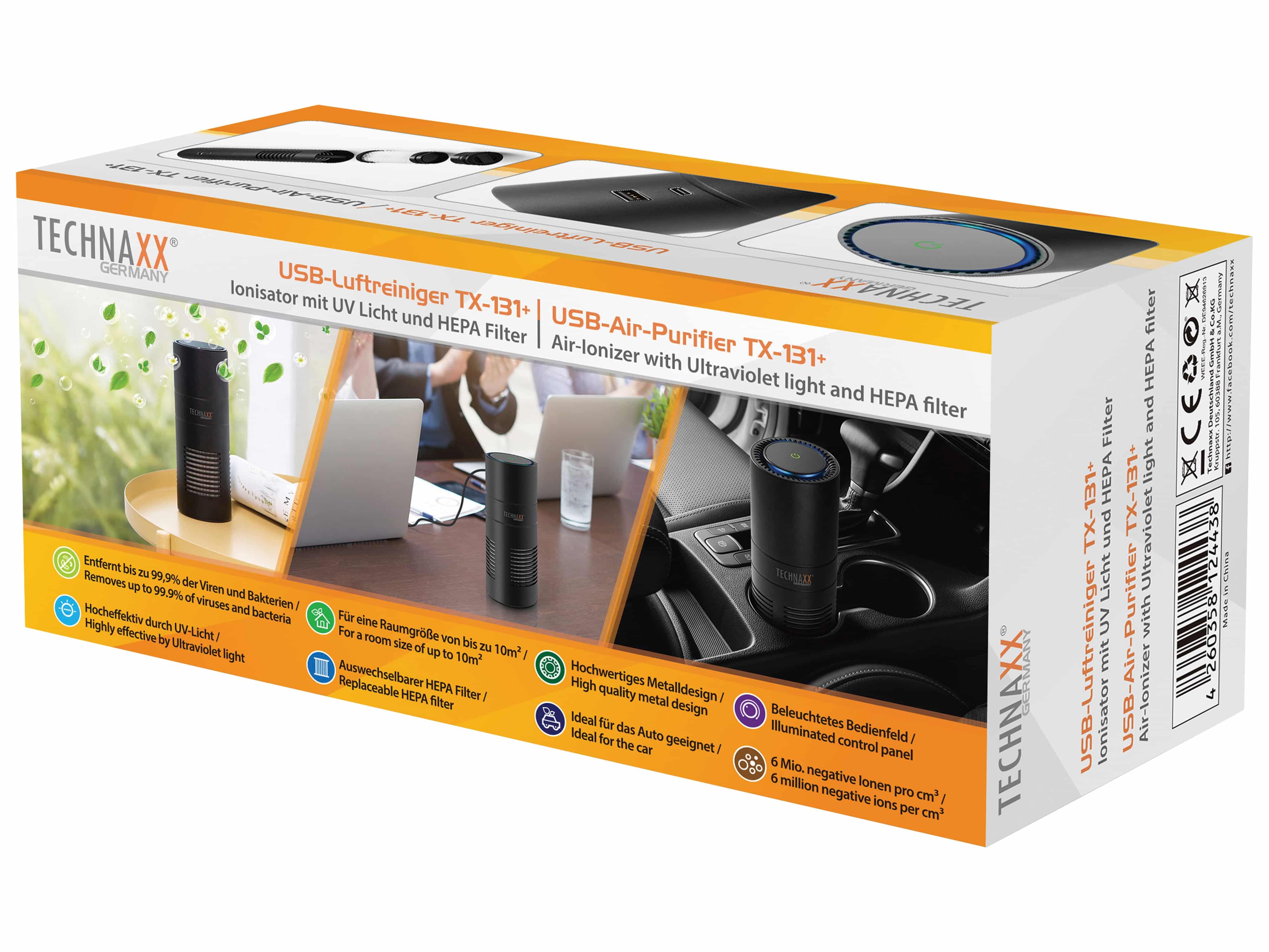 TECHNAXX Luftreiniger TX-131+, USB TECHNAXX Luftreiniger TX-131+, USB