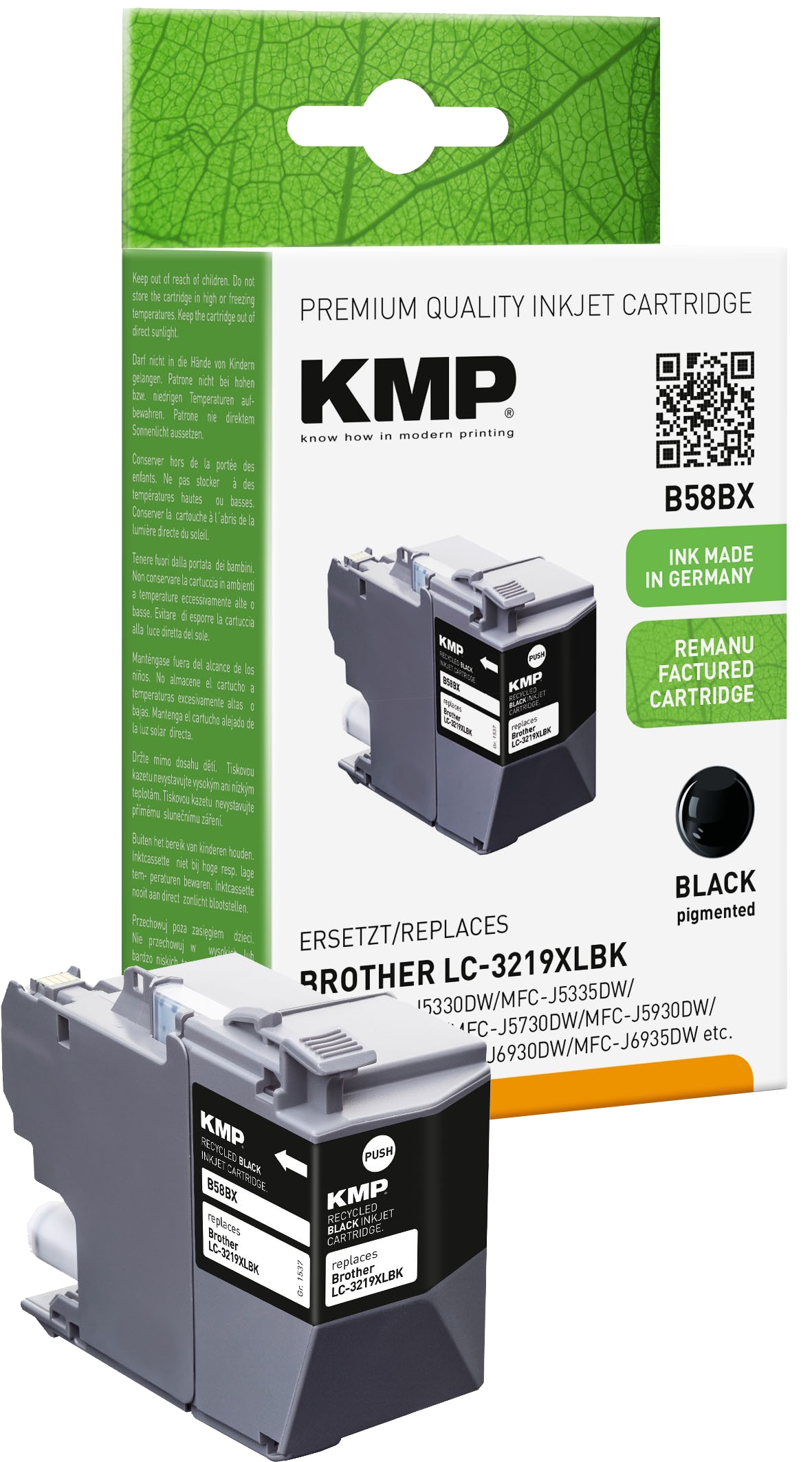 KMP Tinte B58BX für Brother LC-3219XLBK