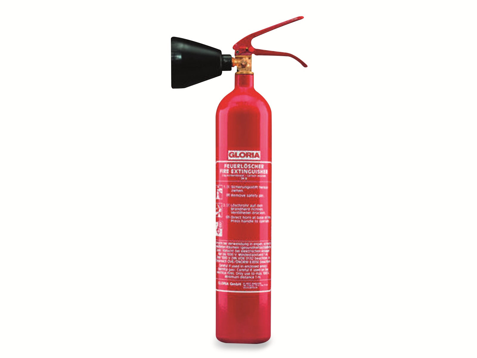 GLORIA Feuerlöscher KS2ST, 2 kg, Brandklasse 34B, mit Wandhalter GLORIA Feuerlöscher KS2ST, 2 kg, Brandklasse 34B, mit Wandhalter