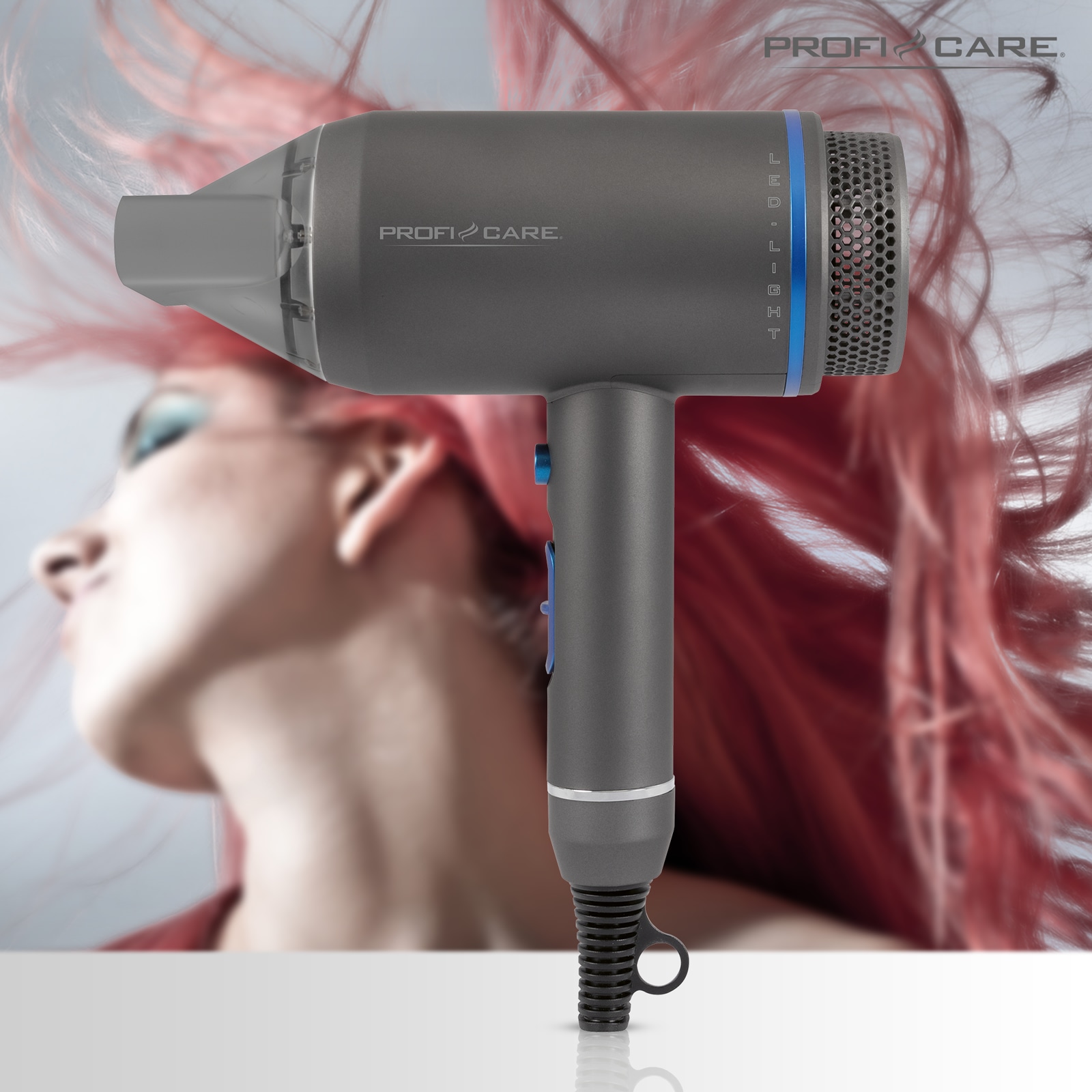 PROFI CARE Haartrockner PC-HT 3082, 1800 W, Ionic, LED, anthrazit PROFI CARE Haartrockner PC-HT 3082, 1800 W, Ionic, LED, anthrazit