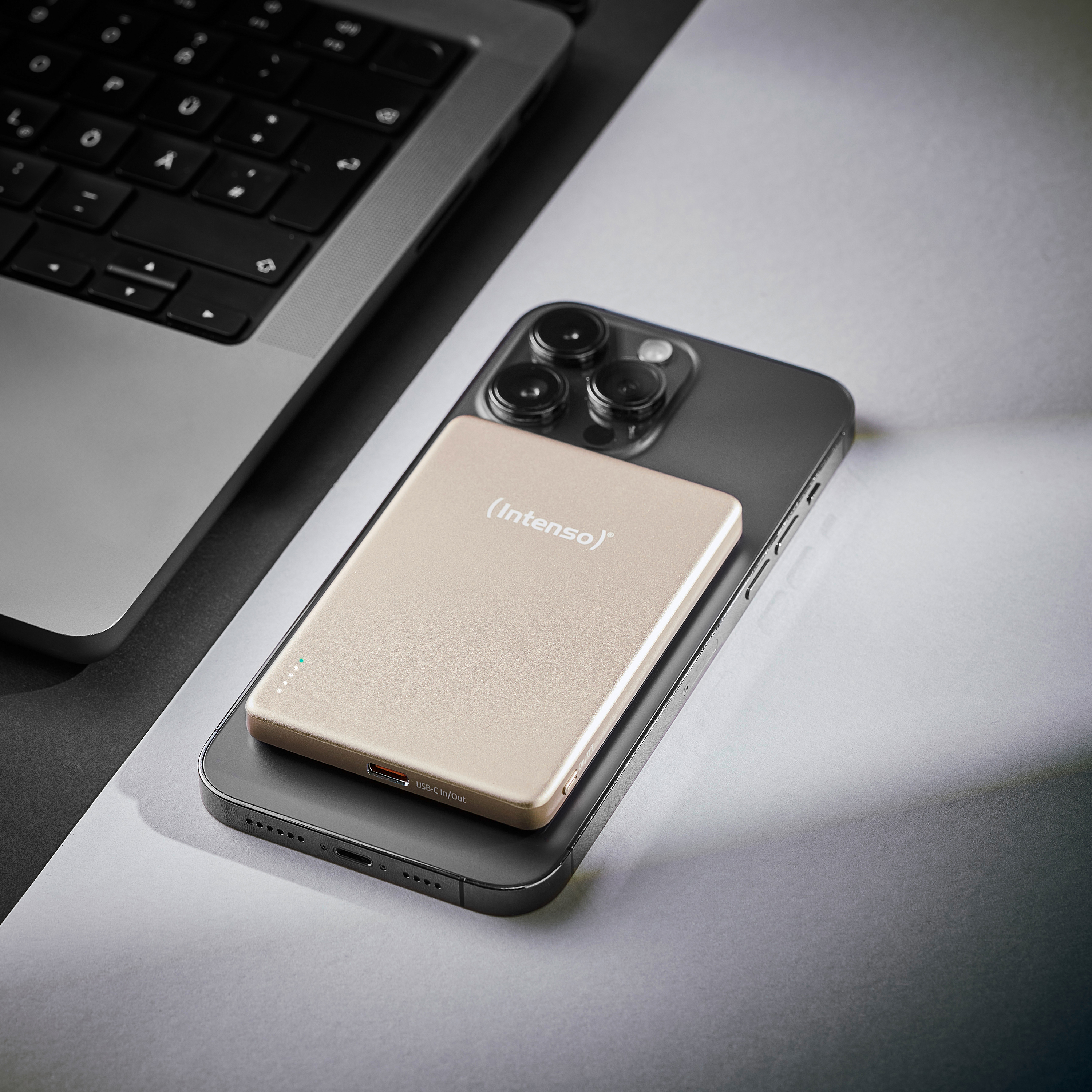Powerbank INTENSO Magnetic Wireless, MW 5000, 5000 mAh, champange