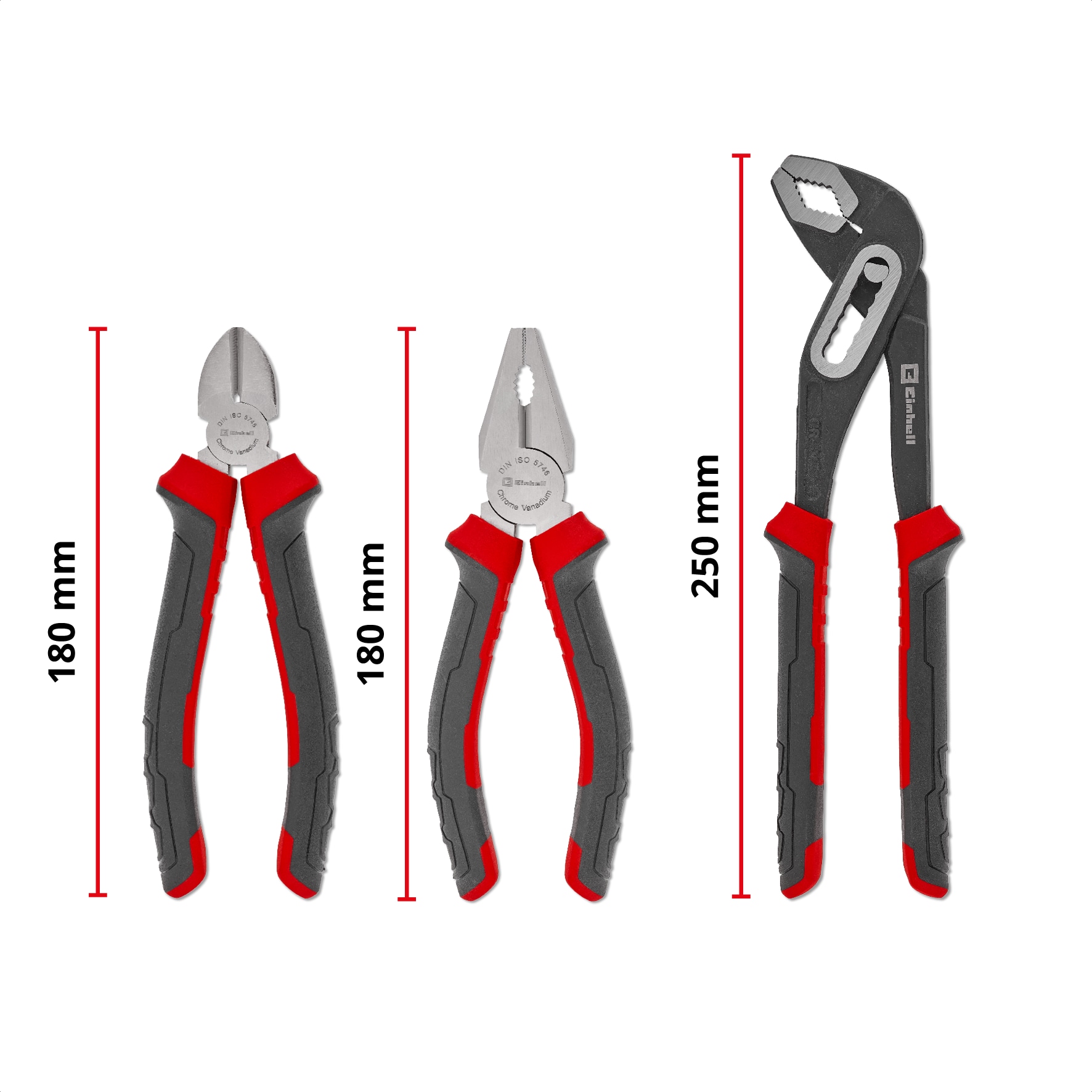 EINHELL Zangen-Set, 370531, 180/250 mm, 3-teilig