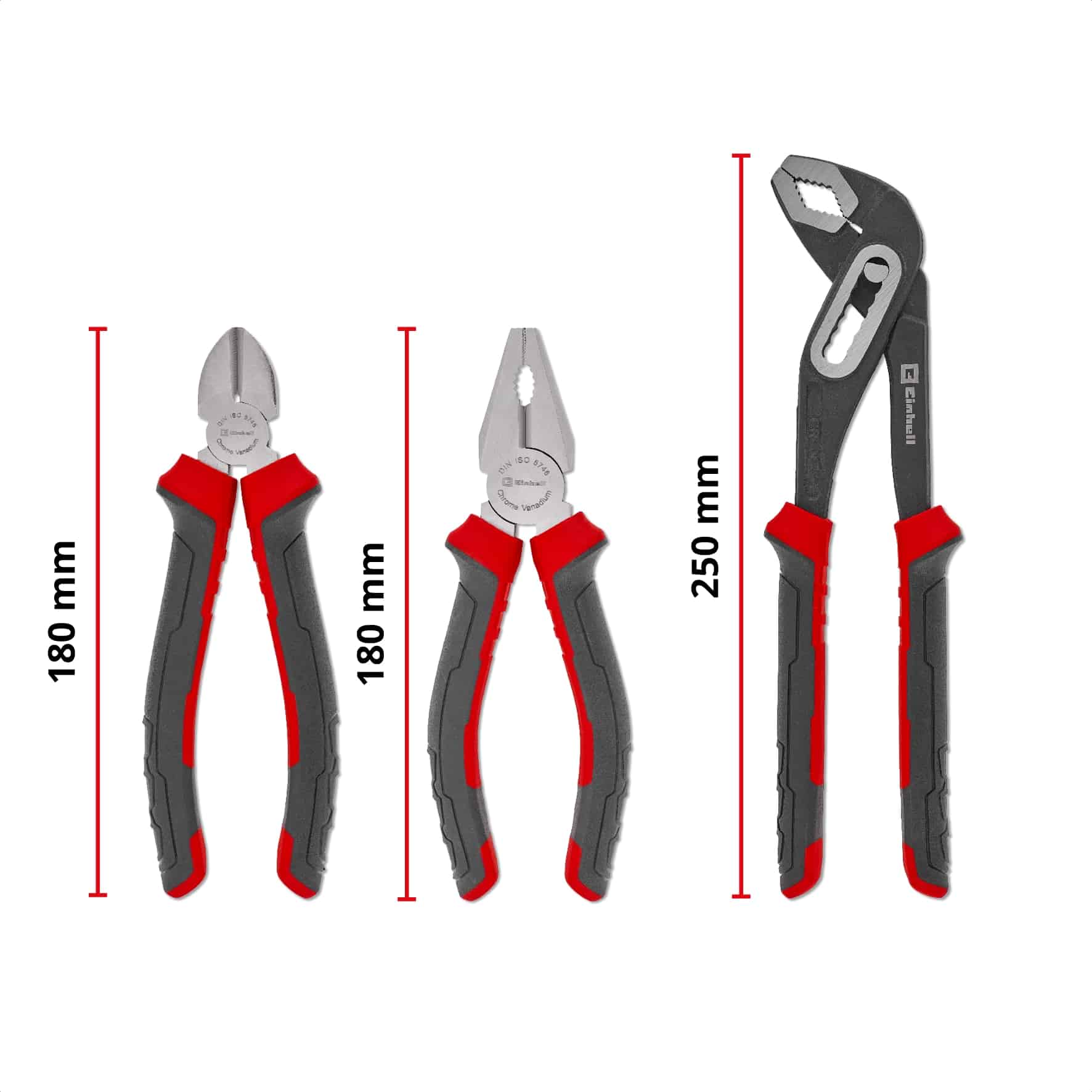 EINHELL Zangen-Set, 370531, 180/250 mm, 3-teilig EINHELL Zangen-Set, 370531, 180/250 mm, 3-teilig