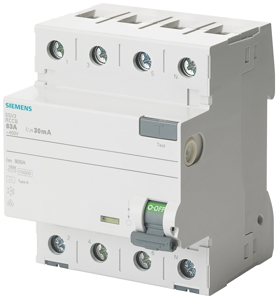 SIEMENS Fehlerstrom-Schutzschalter 5SV3344-3, 40 A SIEMENS Fehlerstrom-Schutzschalter 5SV3344-3, 40 A