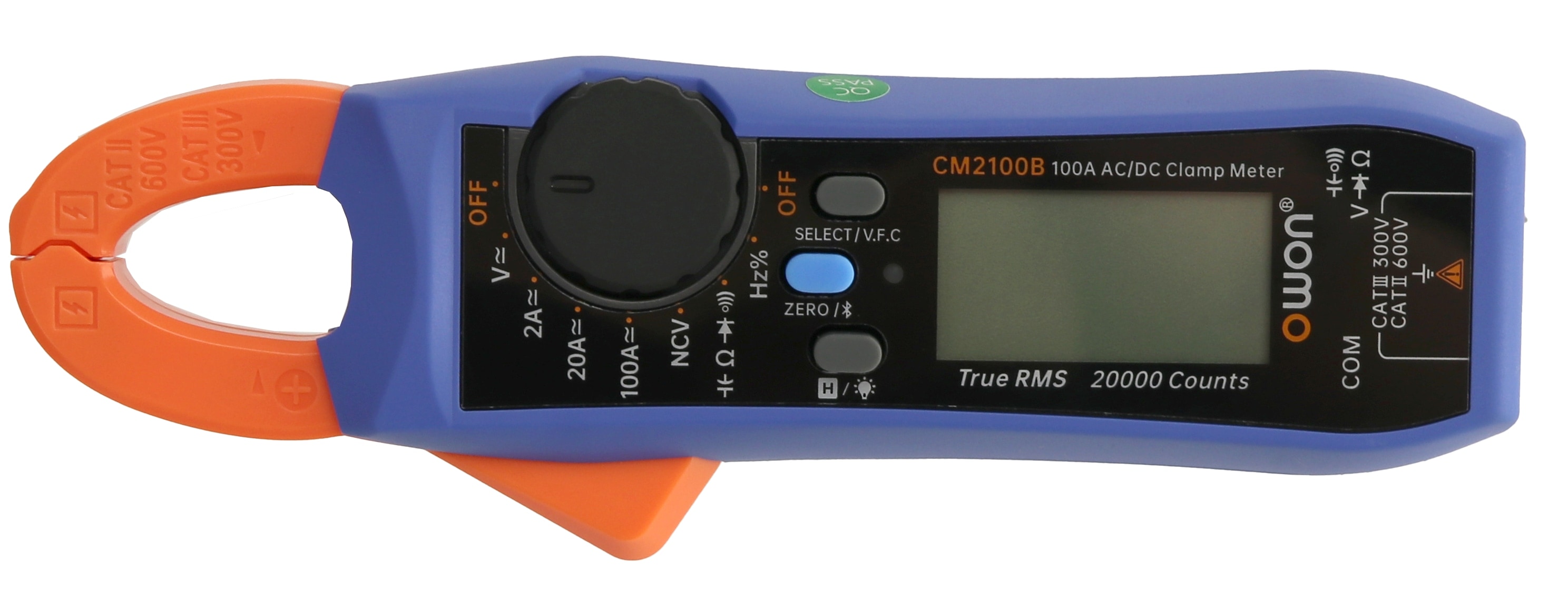 OWON Stromzange CM2100B, Bluetooth, 100 A AC/ DC, True RMS OWON Stromzange CM2100B, Bluetooth, 100 A AC/ DC, True RMS
