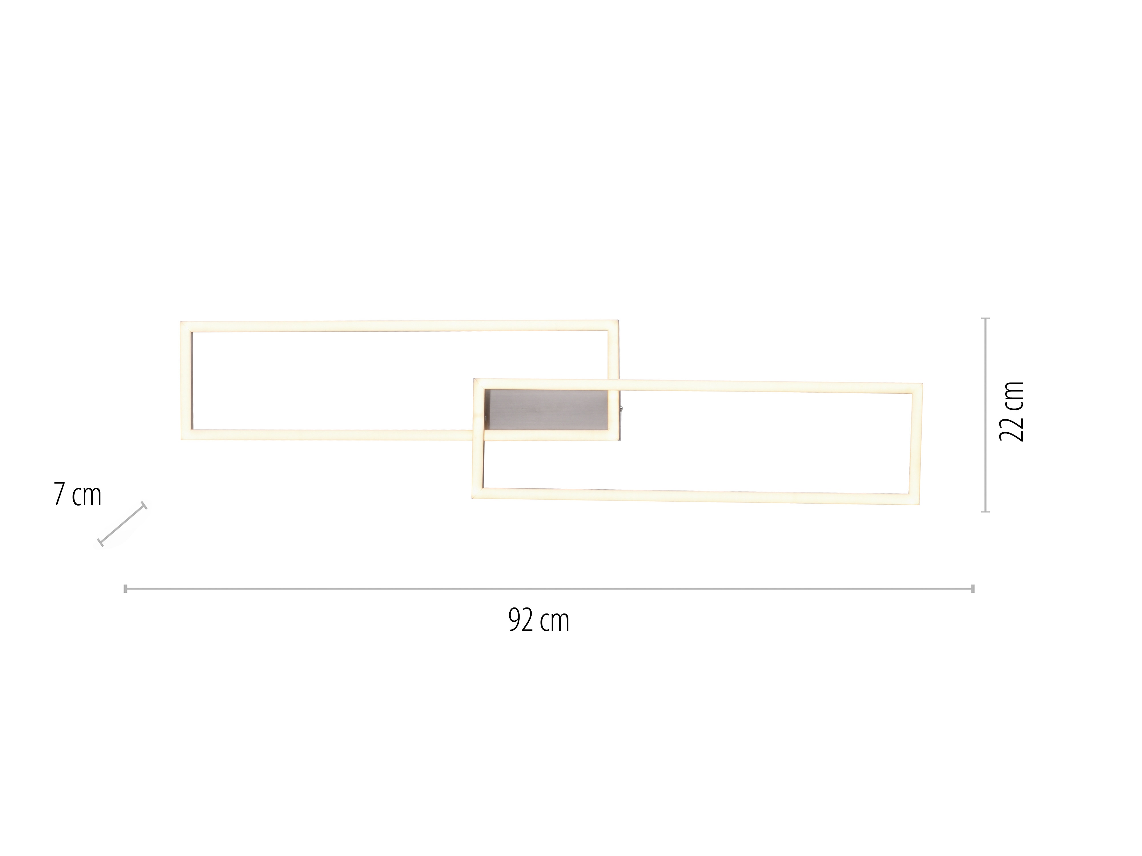 JUST LIGHT LED-Deckenleuchte 14023-55 stahl, 30,2 W, 4500 lm, 3000 K JUST LIGHT LED-Deckenleuchte 14023-55 stahl, 30,2 W, 4500 lm, 3000 K