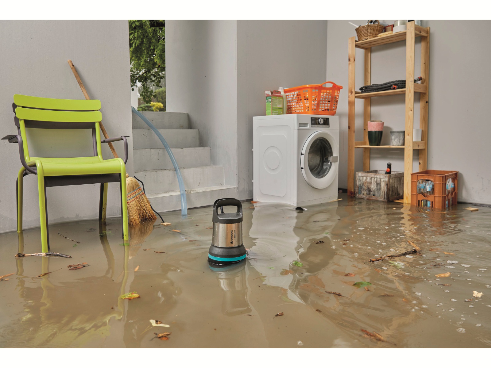 GARDENA Tauchpumpe 9044-20, Aquasensor, Schmutzwasser, 750 W, 20.000 l/h