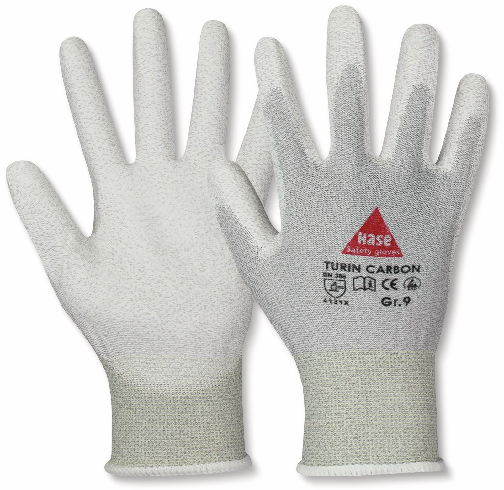 HASE SAFETY GLOVES Montagehandschuhe, TURIN CARBON, EN388, EN 420, antistatisch, grau/weiß, Größe 9 HASE SAFETY GLOVES Montagehandschuhe, TURIN CARBON, EN388, EN 420, antistatisch, grau/weiß, Größe 9