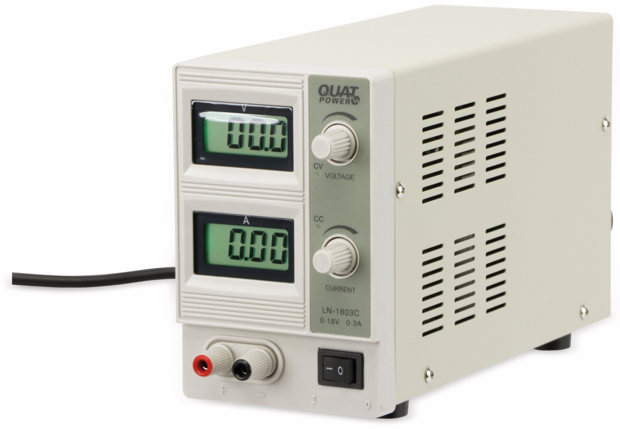 QUATPOWER Regelbares Labornetzgerät LN-1803C, 0...18 V-/0...3 A, Sicherheitstransformator