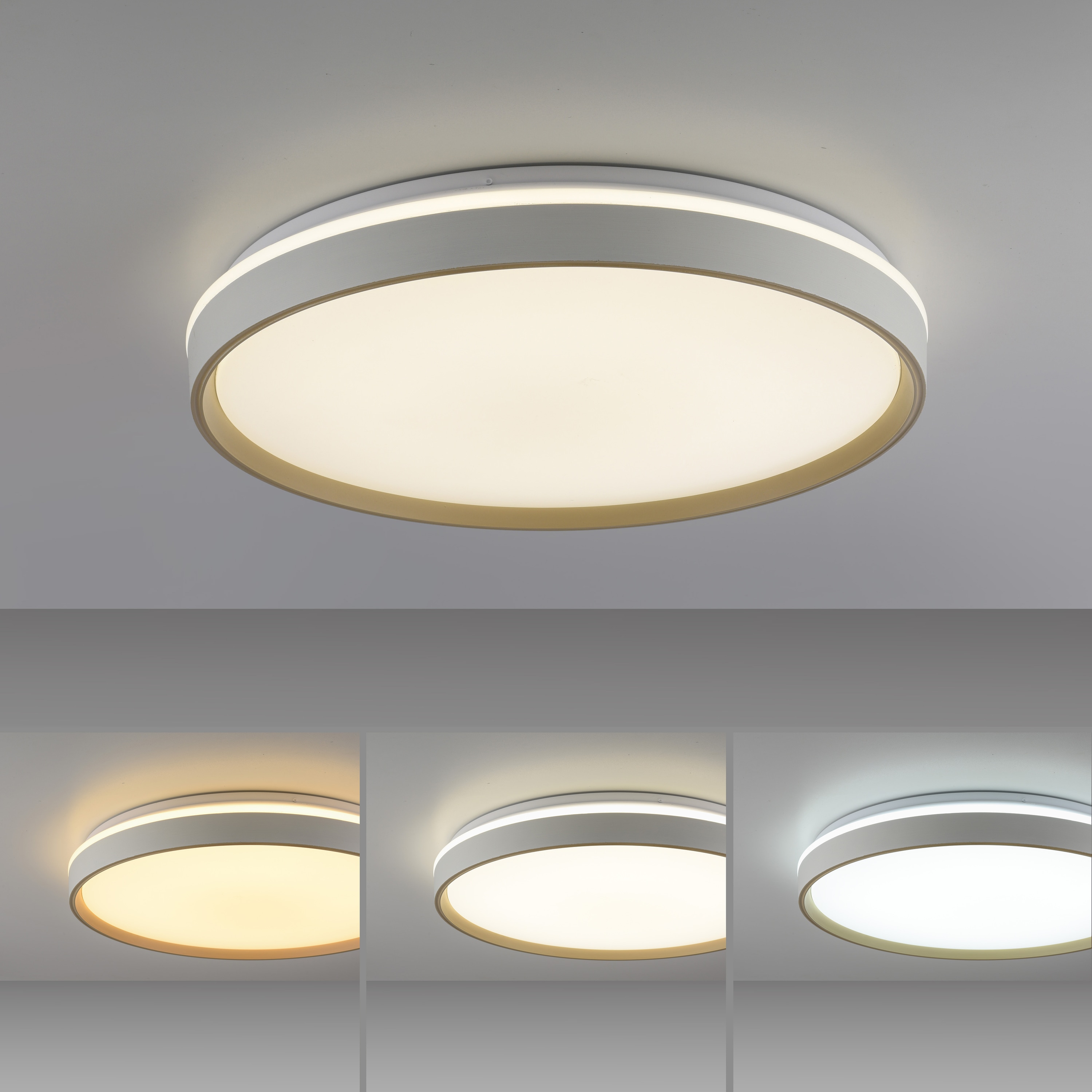 JUST LIGHTLED-Deckenleuchte 14278-39, 34W, CCT, 4600lm, IP20, weiß/sand JUST LIGHTLED-Deckenleuchte 14278-39, 34W, CCT, 4600lm, IP20, weiß/sand