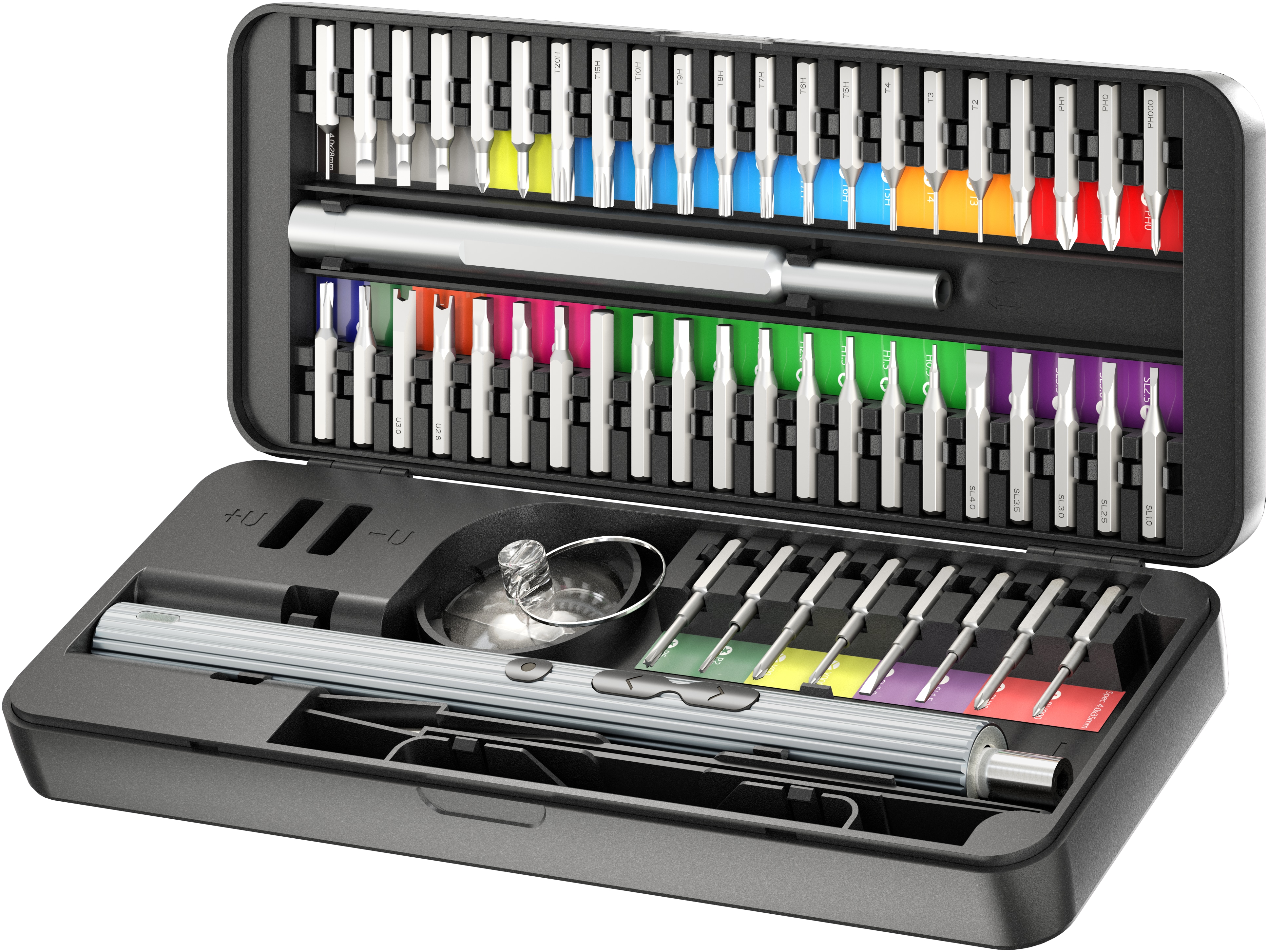 GOOBAY TOOLS 58in1 Elektrischer Schraubendreher, 77839, mit 50-tlg. Präzisions-Bitsatz GOOBAY TOOLS 58in1 Elektrischer Schraubendreher, 77839, mit 50-tlg. Präzisions-Bitsatz
