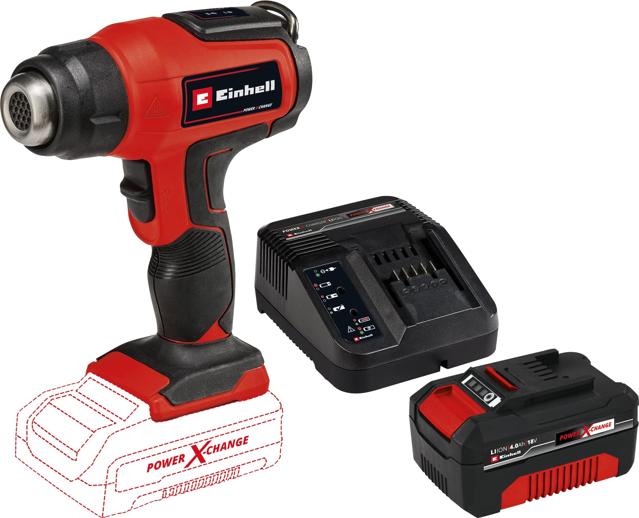 EINHELL Akku-Heißluftpistole TE-HA 18 Li Kit (1x 4,0 Ah) EINHELL Akku-Heißluftpistole TE-HA 18 Li Kit (1x 4,0 Ah)