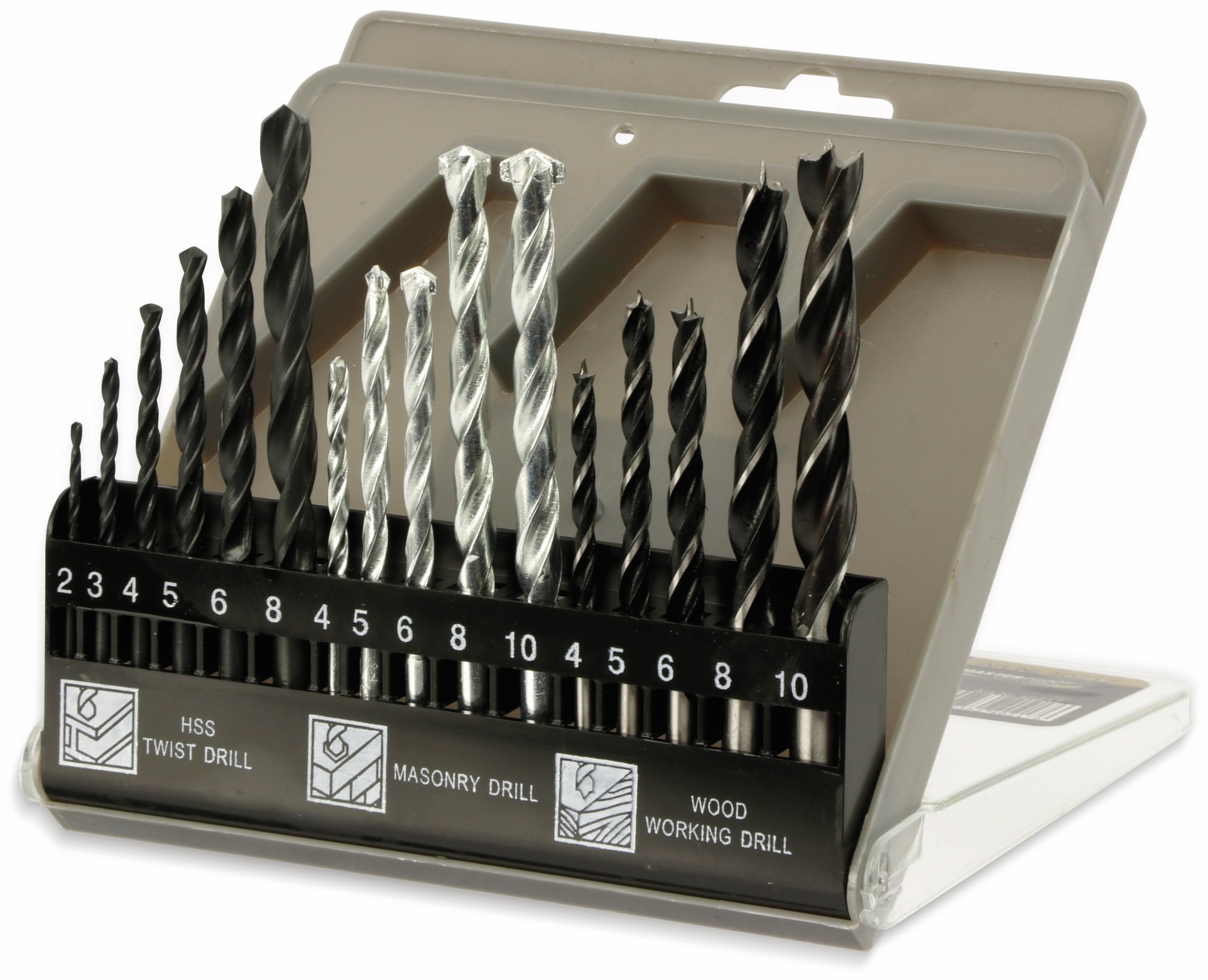 MASTERPROOF Kombi-Bohrer-Satz in Kunststoffbox, 2...10 mm, 16-teilig MASTERPROOF Kombi-Bohrer-Satz in Kunststoffbox, 2...10 mm, 16-teilig