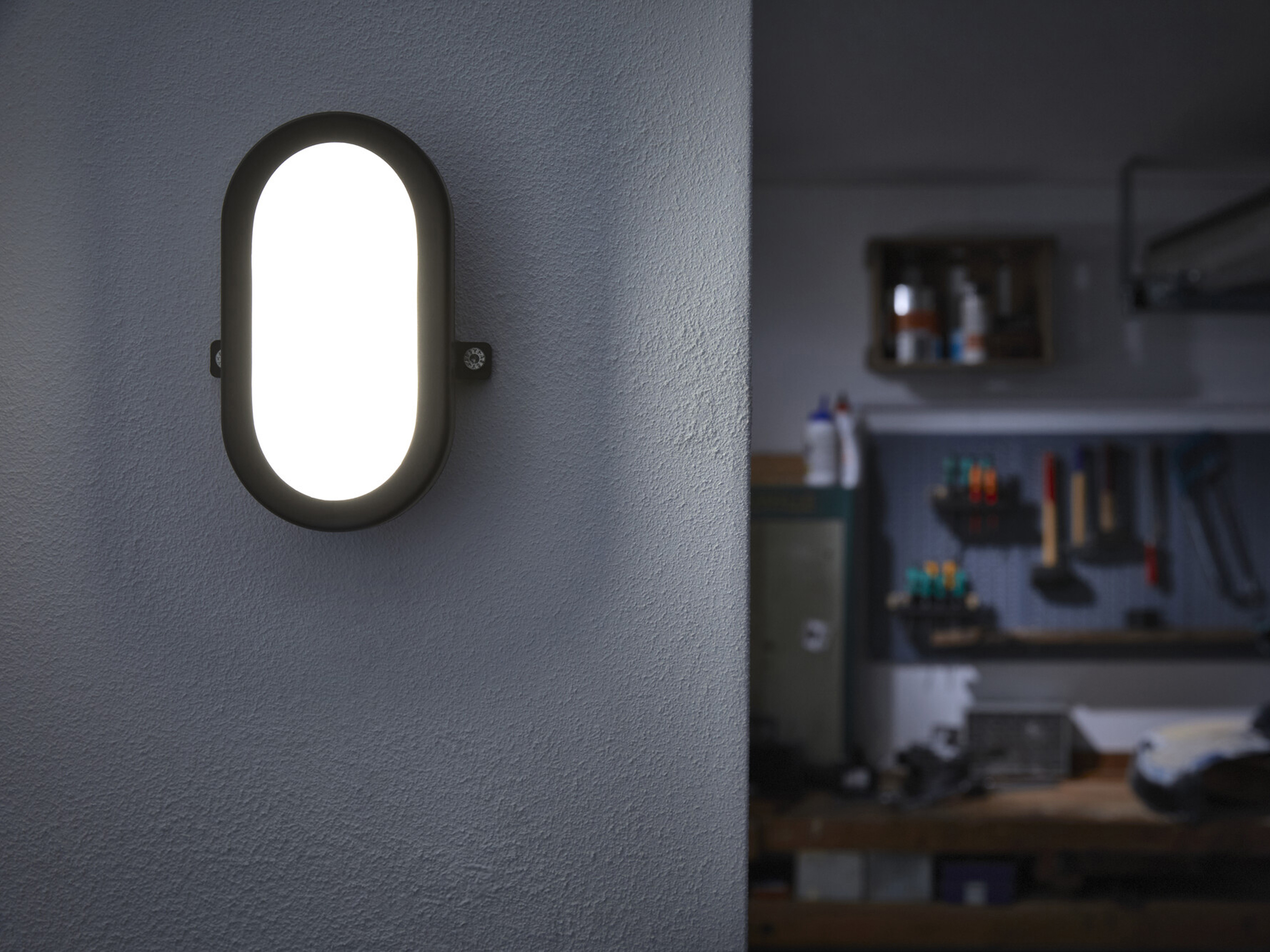 LED-Wandleuchte OSRAM, Bulkhead, 11W, 840lm, 4000K, IP56, weiß