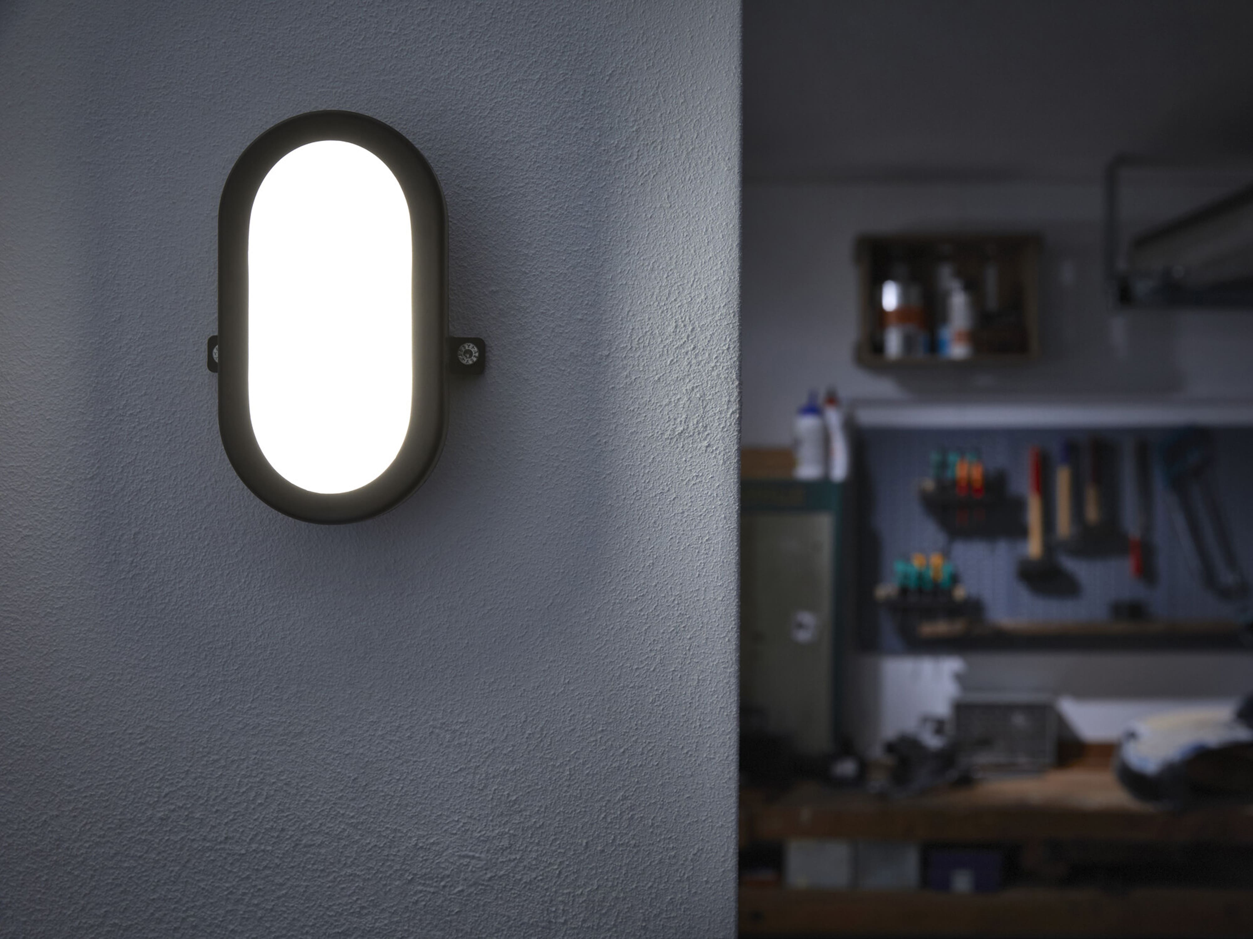 OSRAM LED-Wandleuchte, Bulkhead, 11W, 840lm, 4000K, IP56, weiß LED-Wandleuchte OSRAM, Bulkhead, 11W, 840lm, 4000K, IP56, weiß