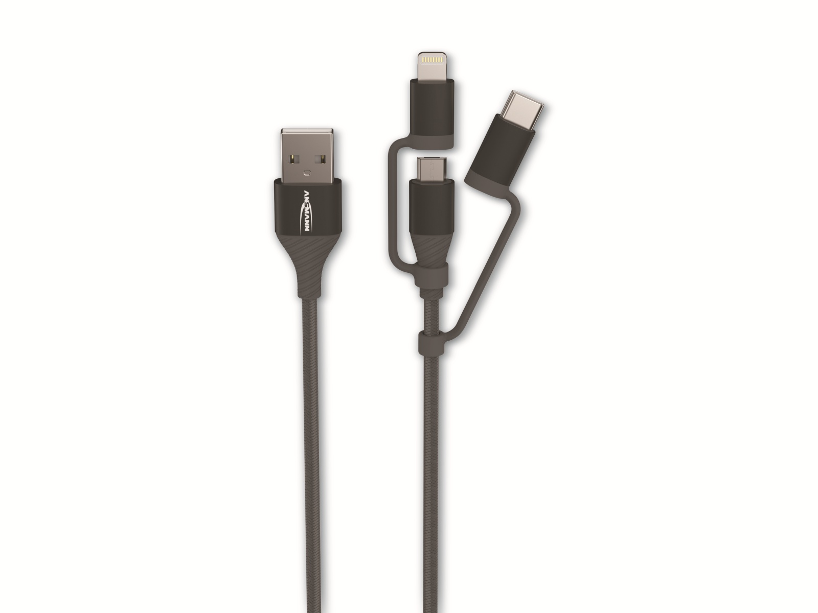 ANSMANN USB 3in1 Daten-/Ladekabel, 120 cm ANSMANN USB 3in1 Daten-/Ladekabel, 120 cm
