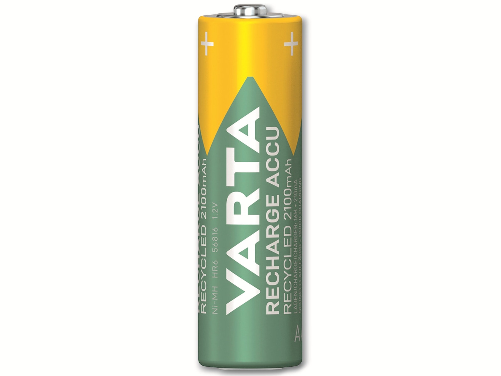 VARTA Akku NiMH, Mignon, AA, HR06, 1.2V/2100mAh, Accu Recycled, Pre-charged, 4er Pack VARTA Akku NiMH, Mignon, AA, HR06, 1.2V/2100mAh, Accu Recycled, Pre-charged, 4er Pack