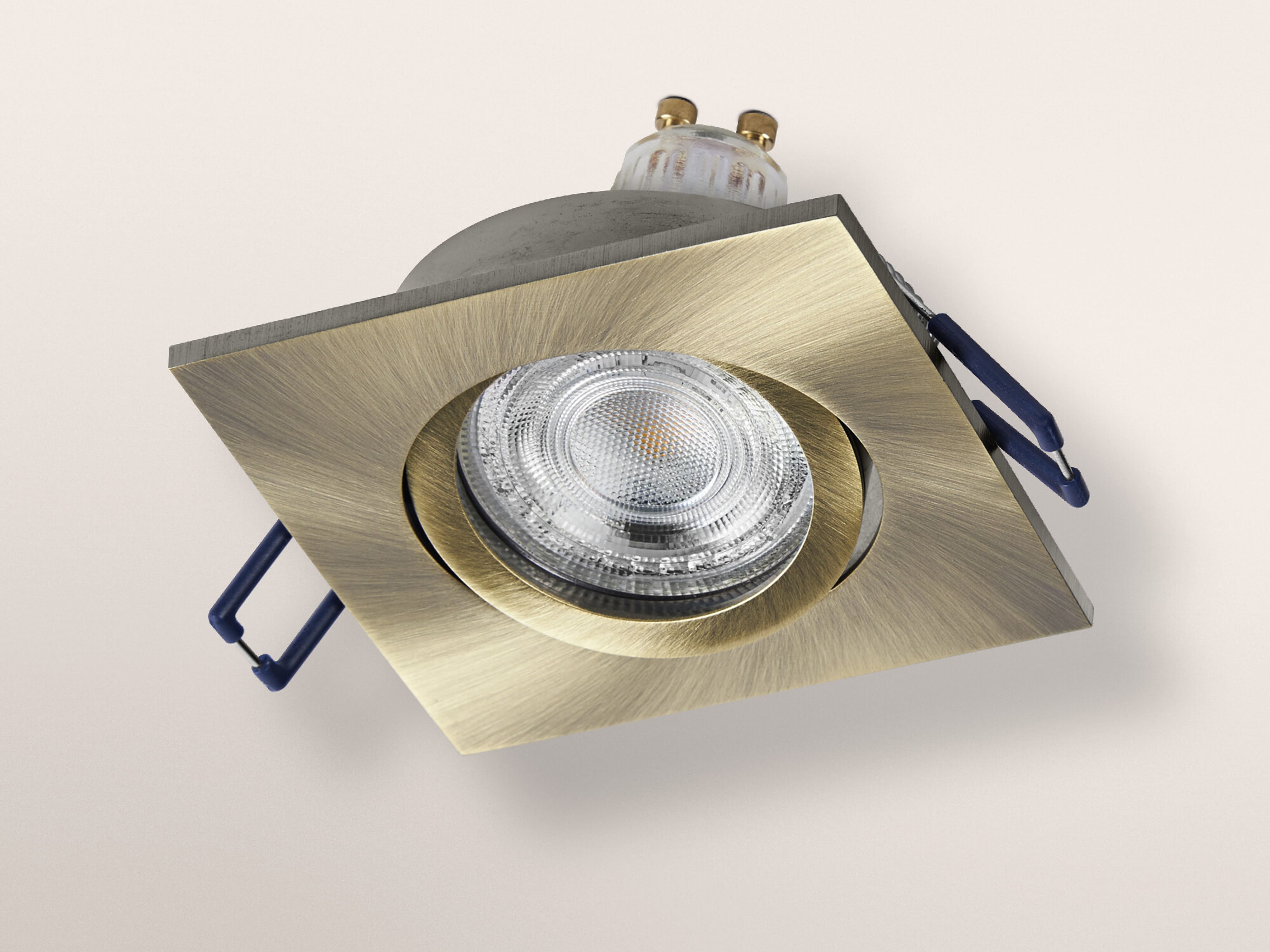 OSRAM LED-Einbauleuchte, IP20, 4,5W, 2700K, 400lm, warmweiß, IP20, Messing, 3er Set OSRAM LED-Einbauleuchte, IP20, 4,5W, 2700K, 400lm, warmweiß, IP20, Messing, 3er Set
