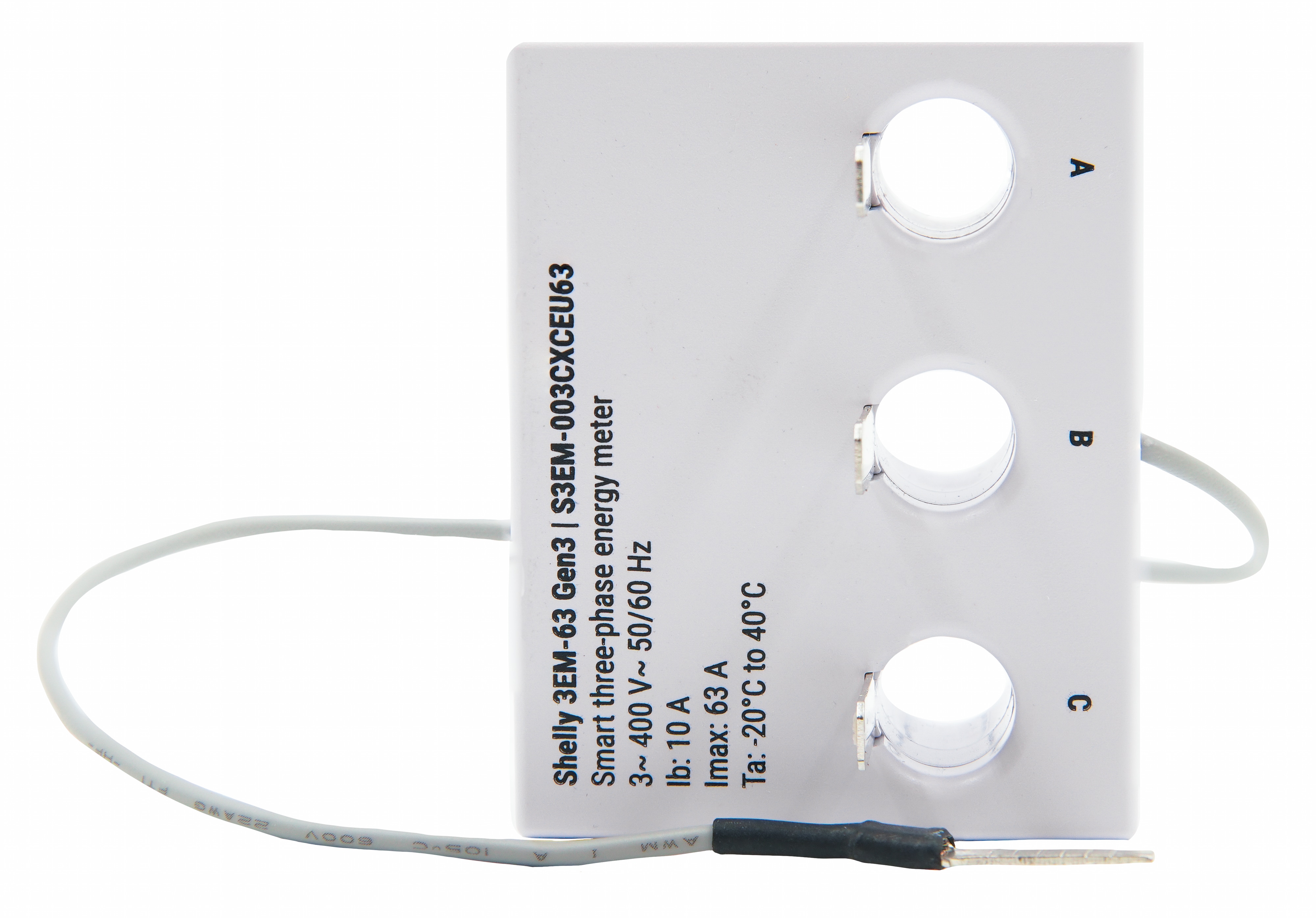 SHELLY WLAN-Stromzähler 3EM-63T Gen3, weiß SHELLY WLAN-Stromzähler 3EM-63T Gen3, weiß