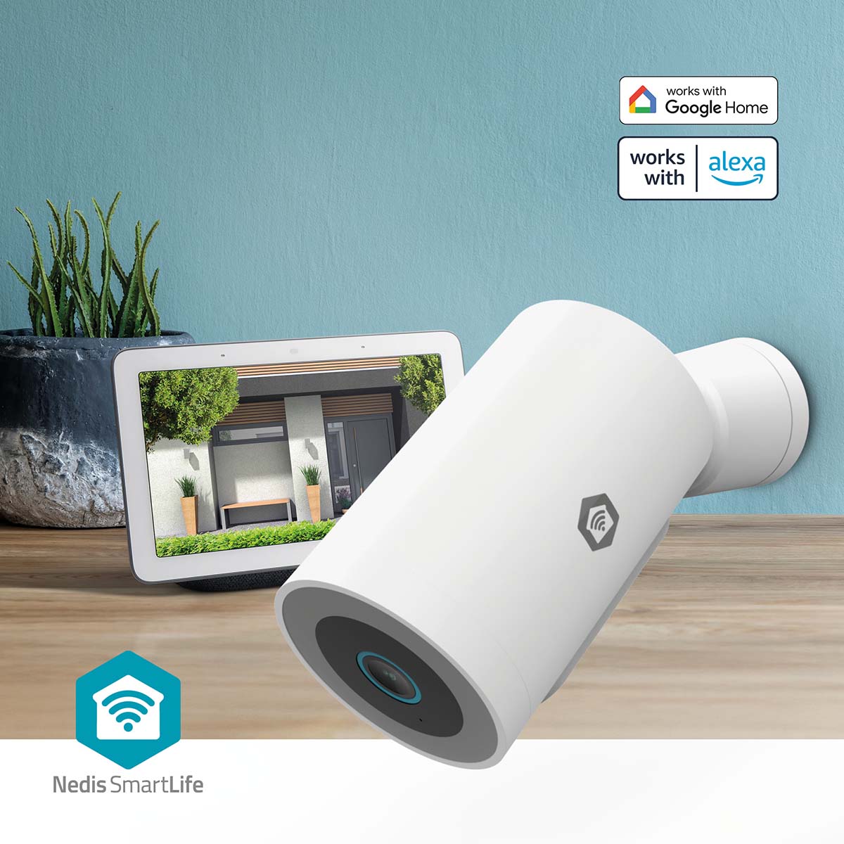 NEDIS SmartLife Outdoor Kamera, WIFICO15CWT, 3MP Full HD 1296p, Wi-Fi, Spotlight, IP65 NEDIS SmartLife Outdoor Kamera, WIFICO15CWT, 3MP Full HD 1296p, Wi-Fi, Spotlight, IP65