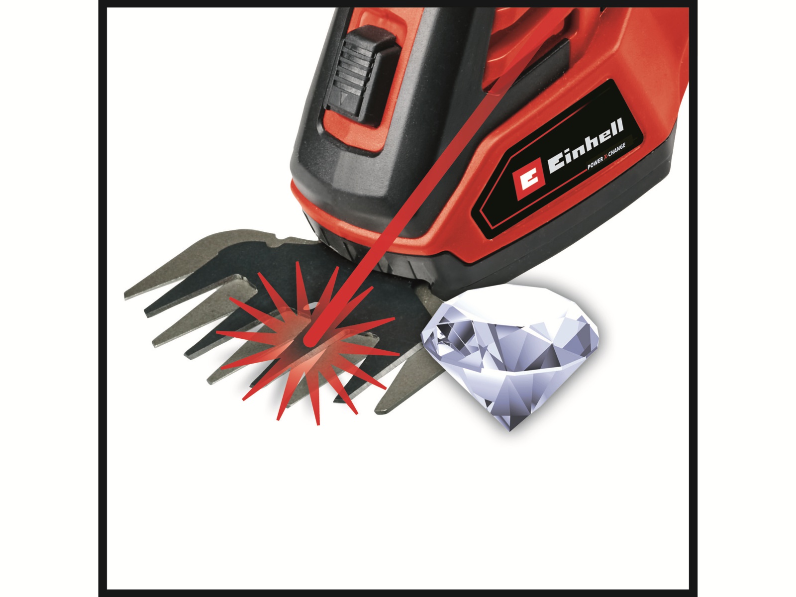 EINHELL Akku-Gras- und Strauchschere GE-CG 18/100 Li T + Starterset