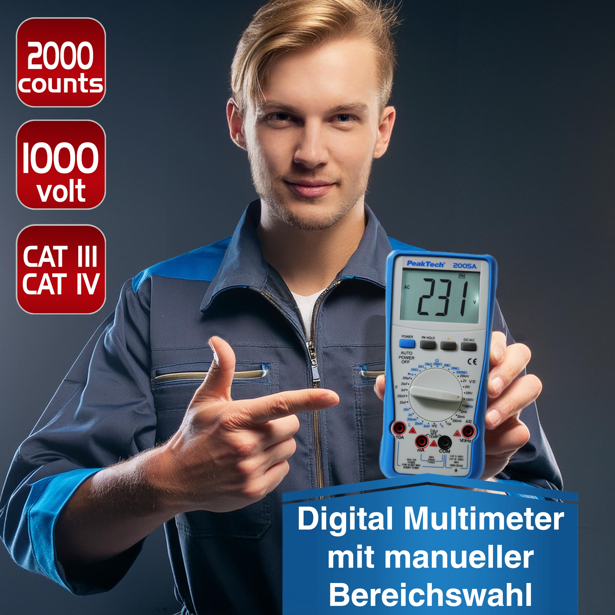 PEAKTECH Multimeter, P 2005 A PEAKTECH Multimeter, P 2005 A