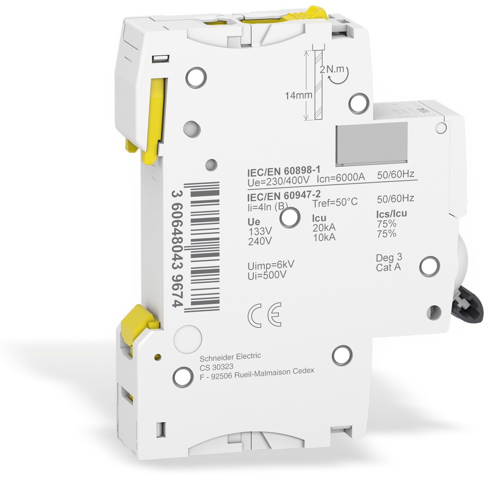 SCHNEIDER ELECTRIC Leitungsschutzschalter A9F03110, iC60N, B, 10A SCHNEIDER ELECTRIC Leitungsschutzschalter A9F03110, iC60N, B, 10A