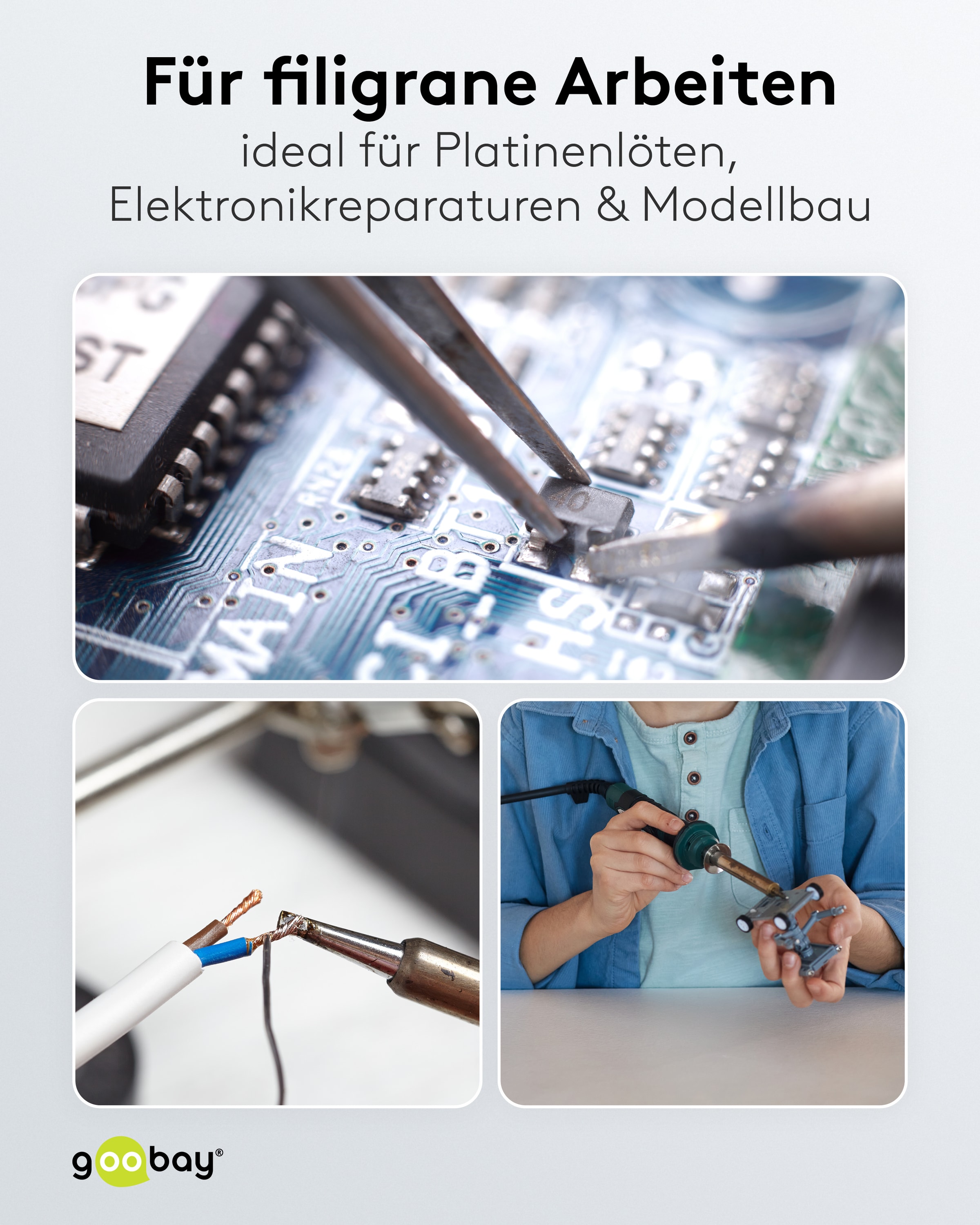 GOOBAY Platinenhalter, 76559, mit Lötkolbenständer