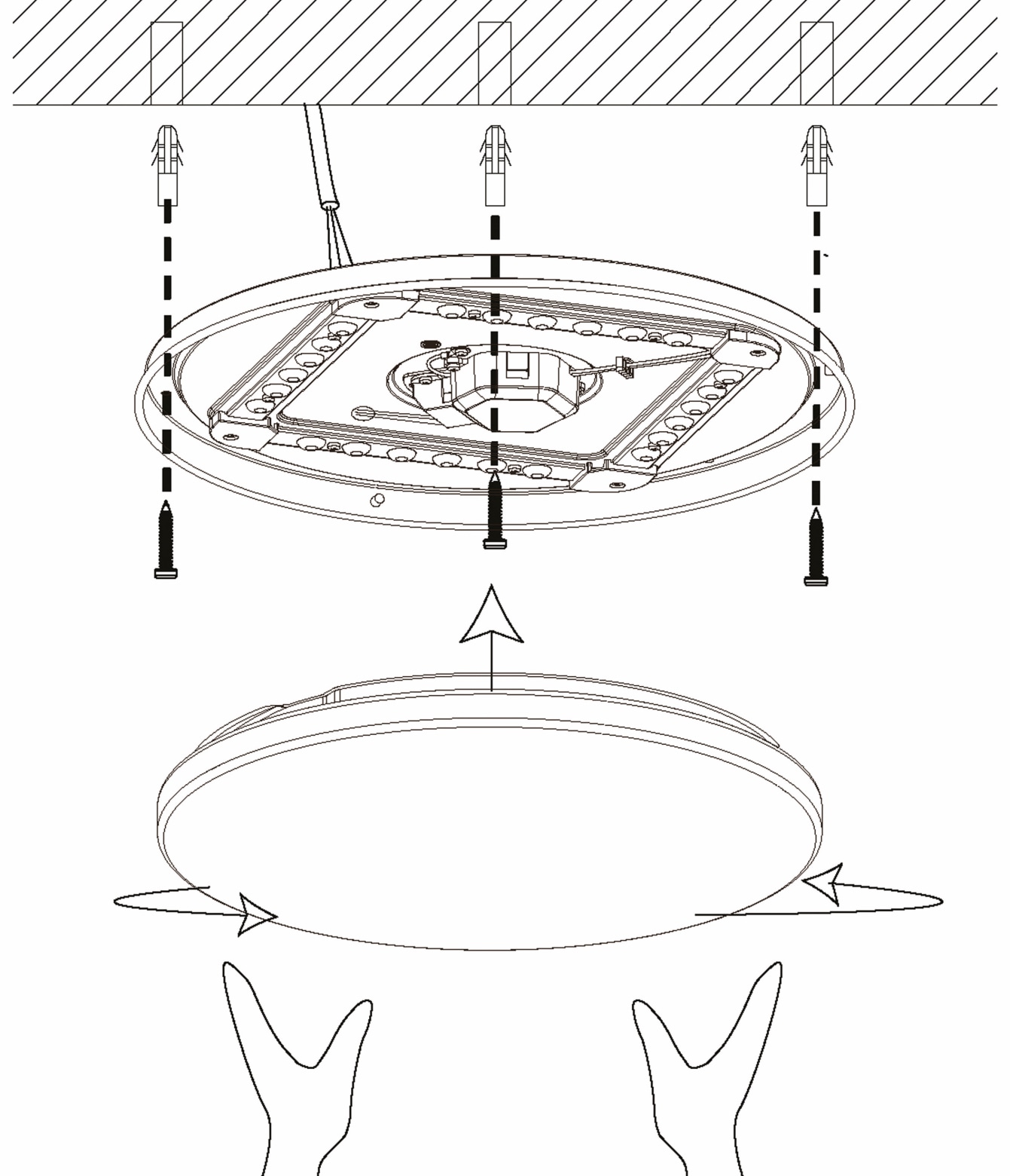 EGLO LED-Deckenleuchte POGLIOLA-S, 18W, 2050 lm, 4000K, 310 mm, Kristalleffekt