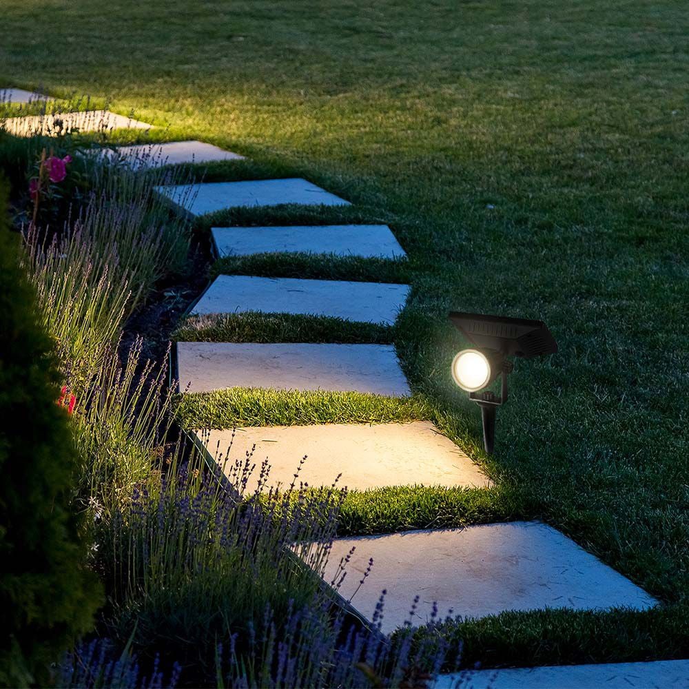 V-TAC Solar LED-Gartenleuchte VT-952, 2 W, 4000 K, IP65, schwarz V-TAC Solar LED-Gartenleuchte VT-952, 2 W, 4000 K, IP65, schwarz