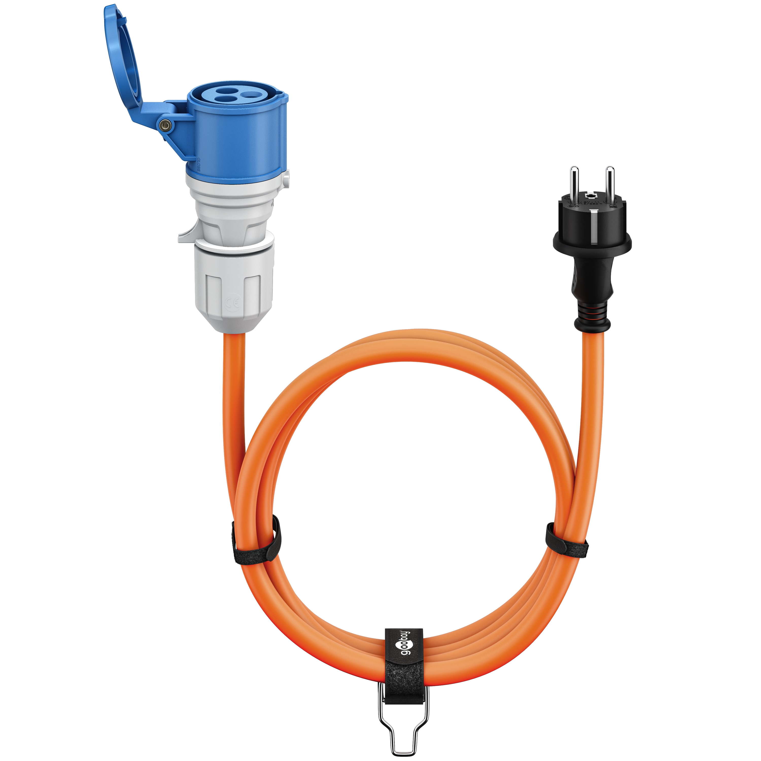 GOOBAY CEE-Adapterkabel 76219, 5 m, Stecker zu Schutzkontakt Stecker