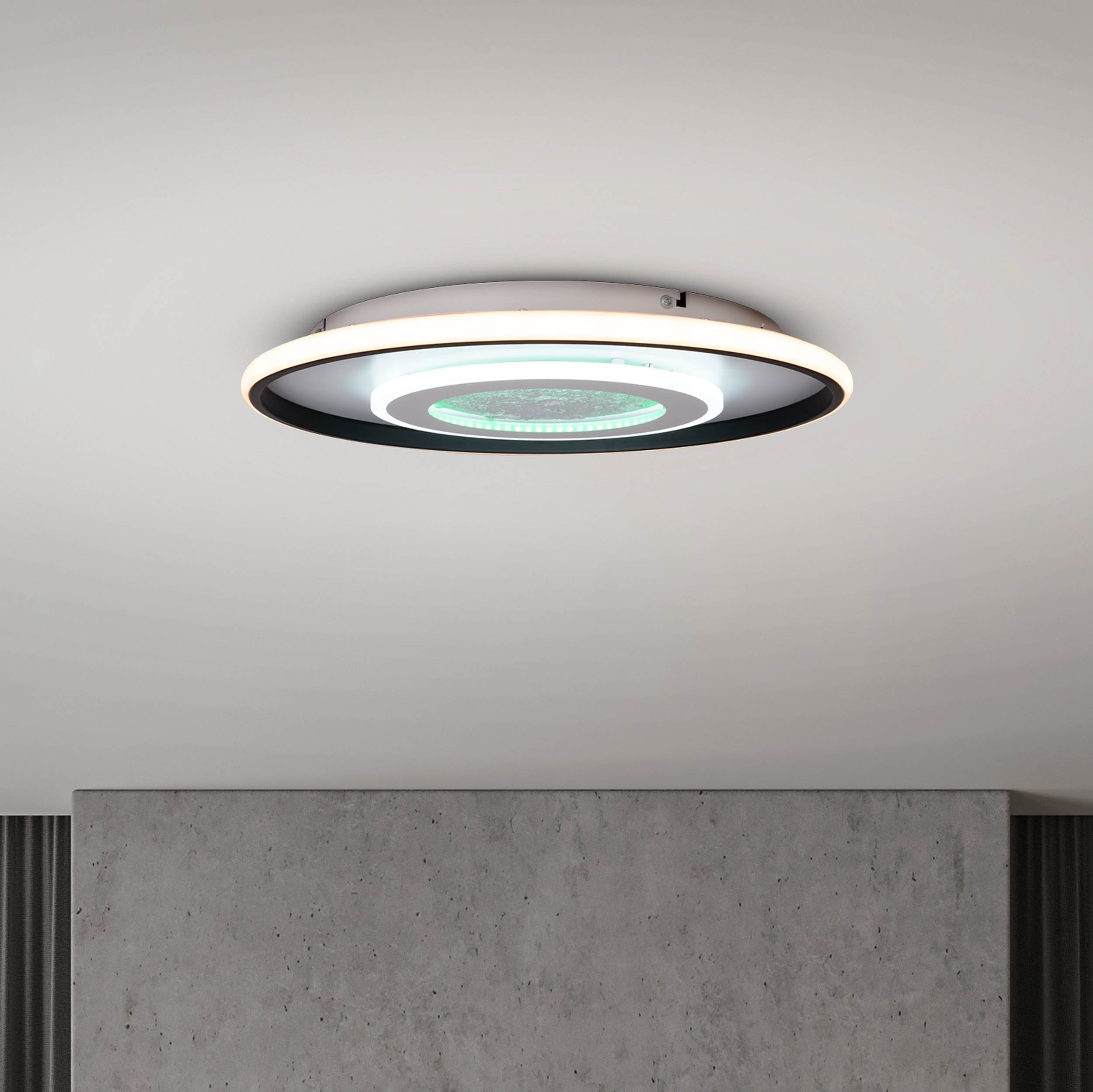 NÄVE LED-Deckenleuchte 1408377, 33W, 1800lm, CCT, weiß/schwarz, 50cm NÄVE LED-Deckenleuchte 1408377, 33W, 1800lm, CCT, weiß/schwarz, 50cm