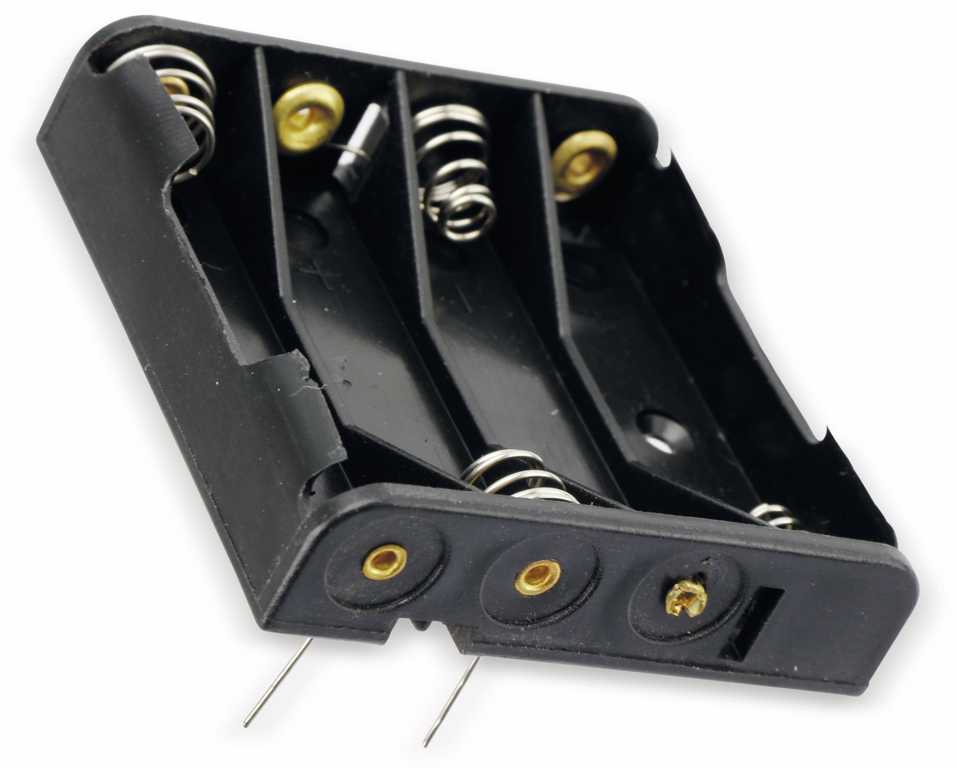 Batteriehalter, 4 x Micro AAA, Printanschluss