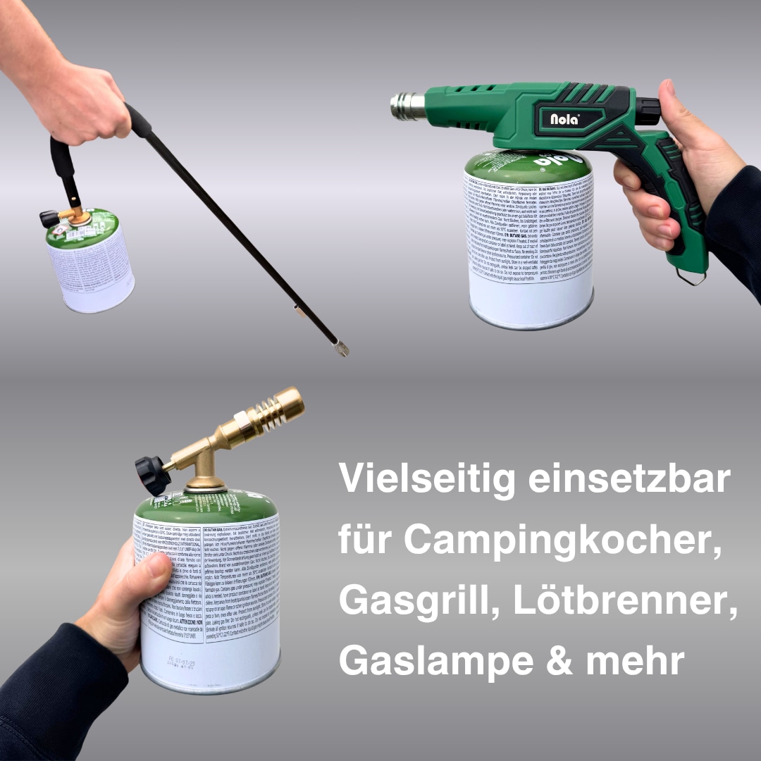 NOLA Butangaskartusche 709, 450g mit 7/16" Gewinde NOLA Butangaskartusche 709, 450g mit 7/16" Gewinde