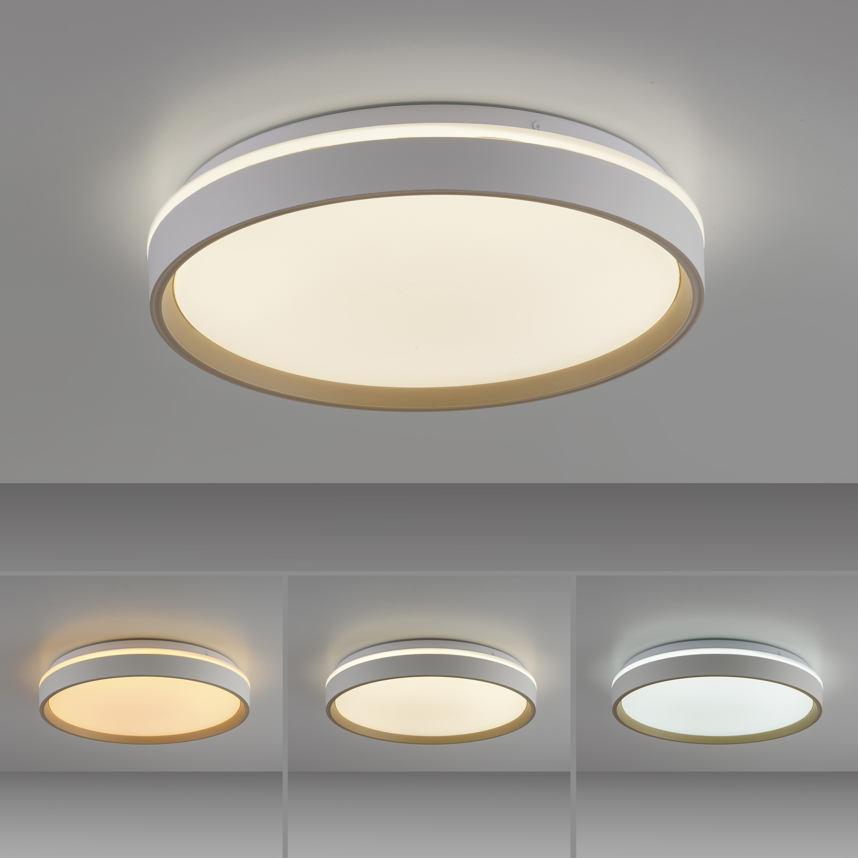 JUST LIGHT LED-Deckenleuchte 14277-39, 20W, CCT, 2700lm, IP20, weiß/sand JUST LIGHT LED-Deckenleuchte 14277-39, 20W, CCT, 2700lm, IP20, weiß/sand