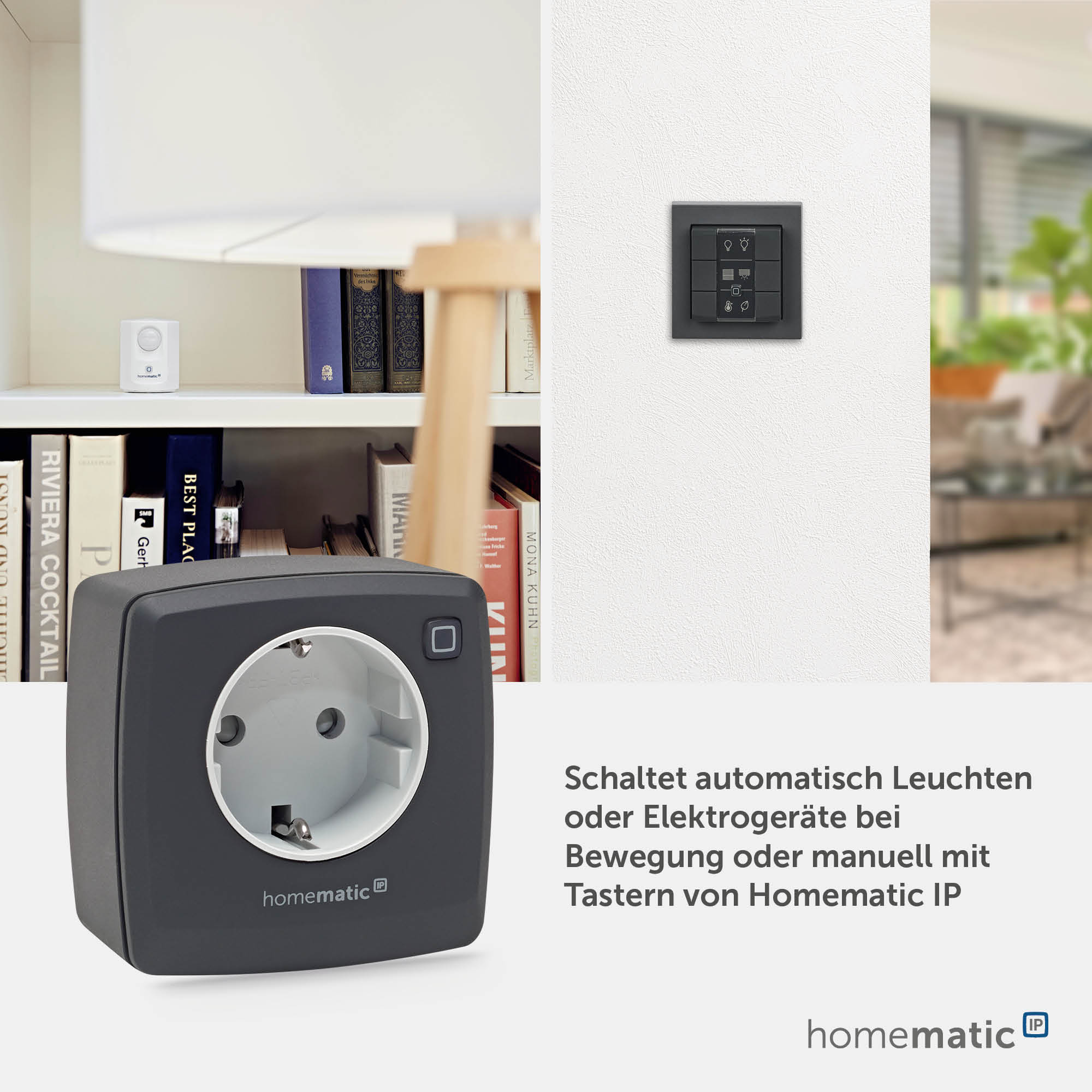 HOMEMATIC IP 161599A0, Schalt-Mess-Steckdose, anthrazit HOMEMATIC IP 161599A0, Schalt-Mess-Steckdose, anthrazit