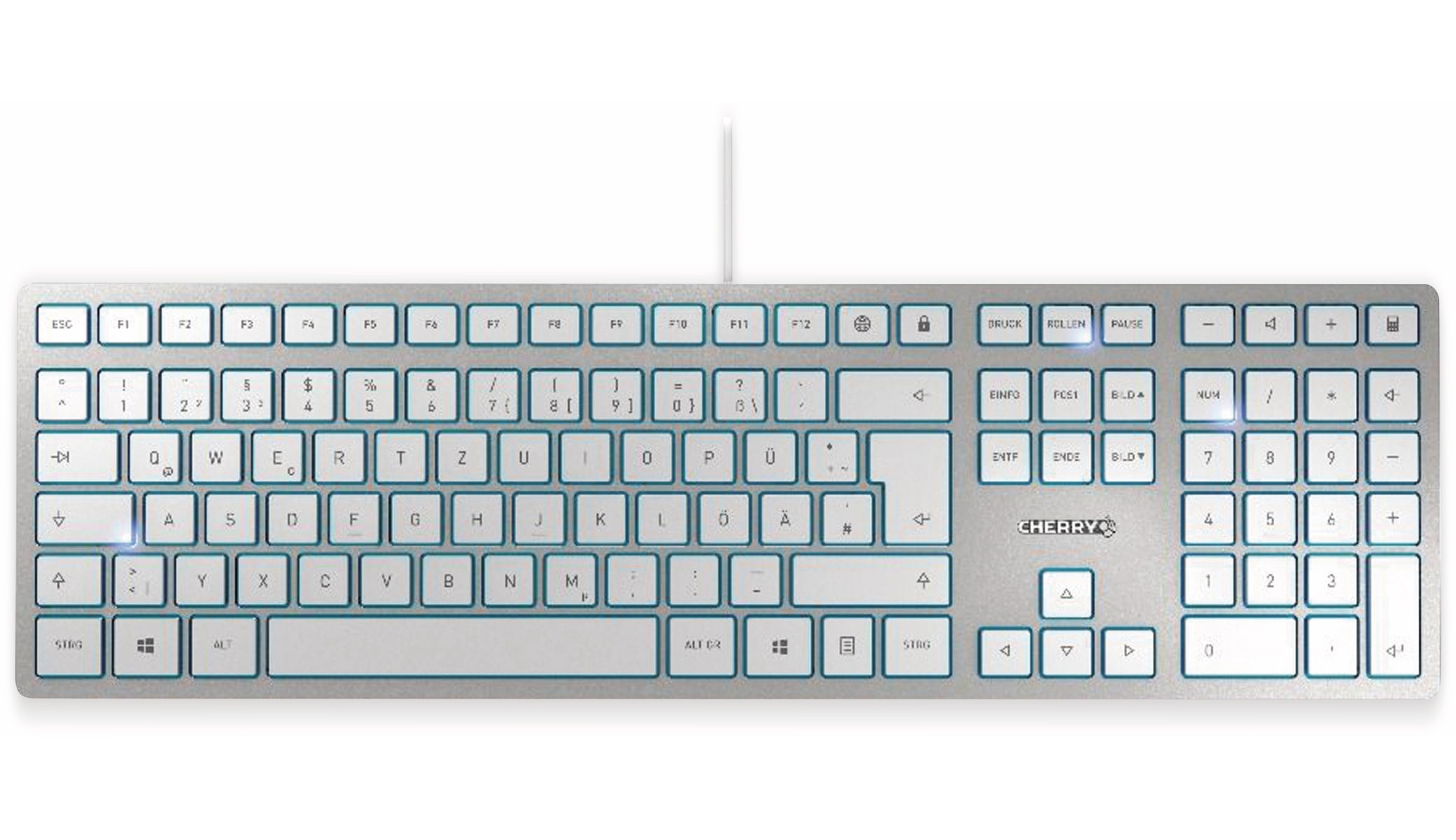 CHERRY Tastatur KC 6000 Slim, silber CHERRY Tastatur KC 6000 Slim, silber