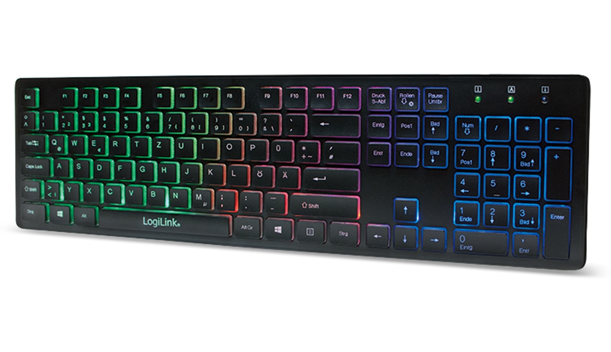 LOGILINK USB-Tastatur beleuchtet ID0138, schwarz LOGILINK USB-Tastatur beleuchtet ID0138, schwarz