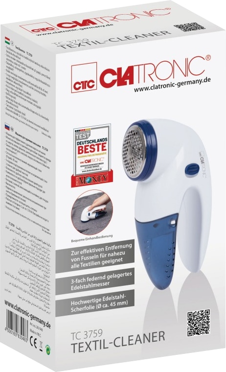 CLATRONIC Fusselrasierer TC 3759, Textlil Cleaner, weiß/blau CLATRONIC Fusselrasierer TC 3759, Textlil Cleaner, weiß/blau