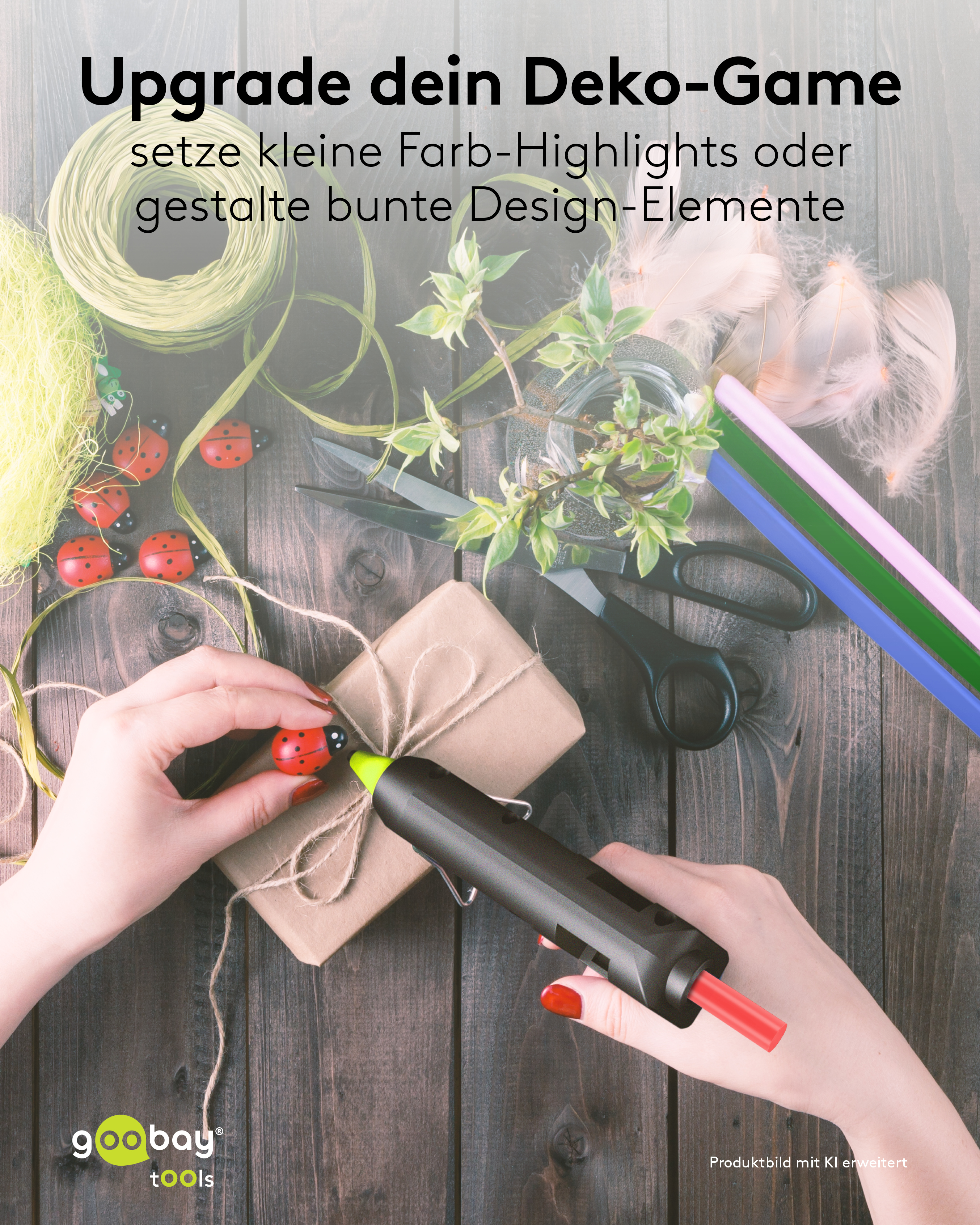 GOOBAY TOOLS Heißklebesticks, 77856, 11 mm, 5 Farben, 10 Stück GOOBAY TOOLS Heißklebesticks, 77856, 11 mm, 5 Farben, 10 Stück