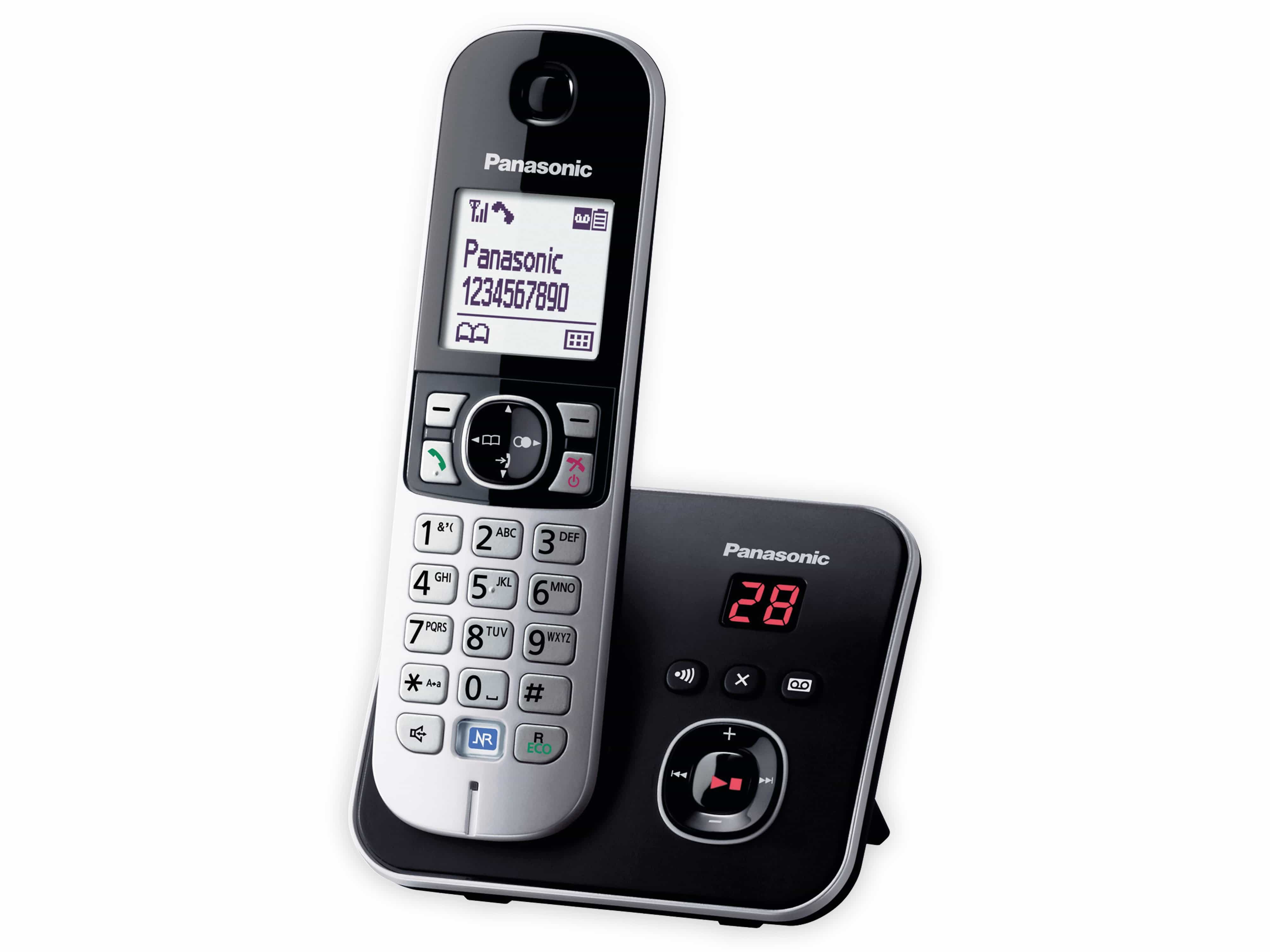 PANASONIC DECT-Telefon KX-TG6821GB, mit AB, schwarz PANASONIC DECT-Telefon KX-TG6821GB, mit AB, schwarz