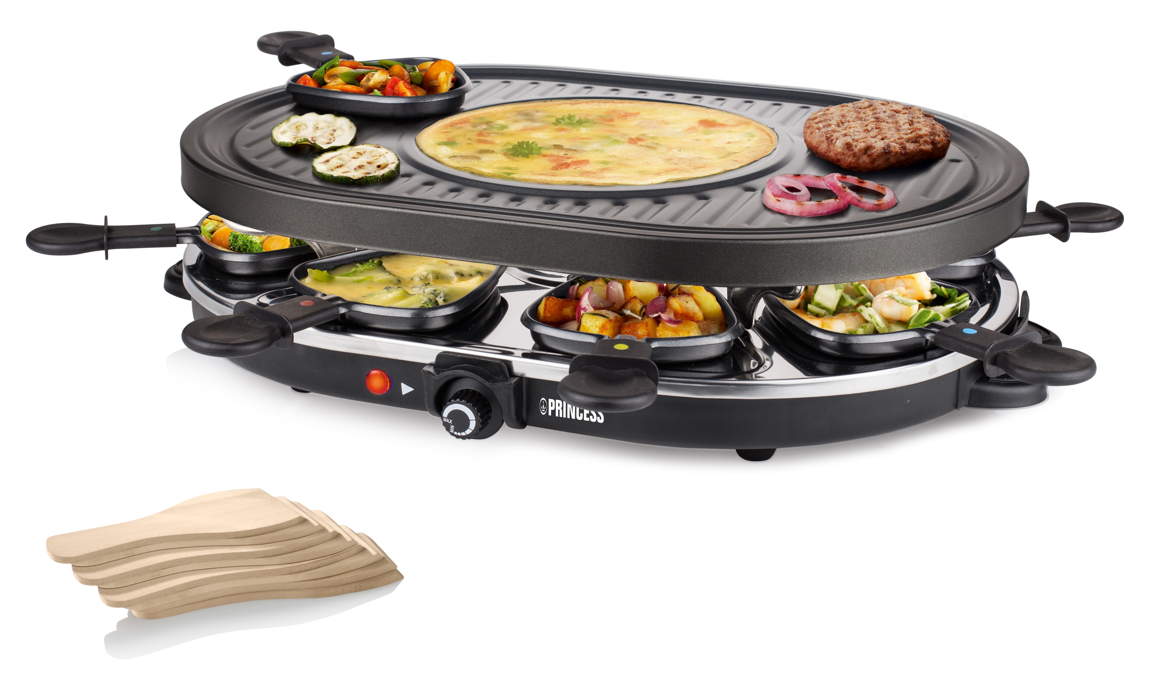 PRINCESS Raclette-Grill 162700, 1200 W, 8 Personen PRINCESS Raclette-Grill 162700, 1200 W, 8 Personen