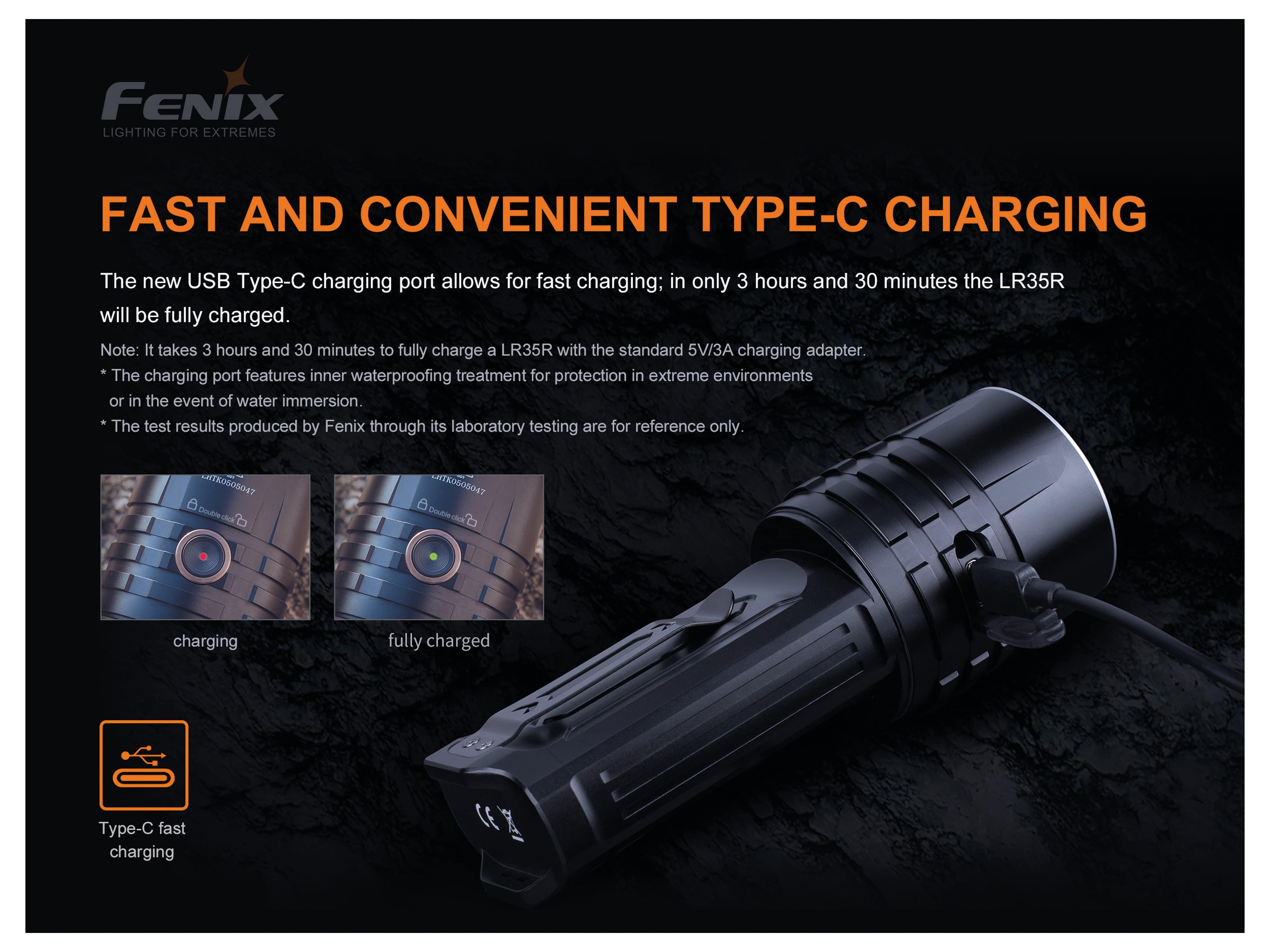 FENIX LED-Taschenlampe LR35R, 10.000 Lumen FENIX LED-Taschenlampe LR35R, 10.000 Lumen