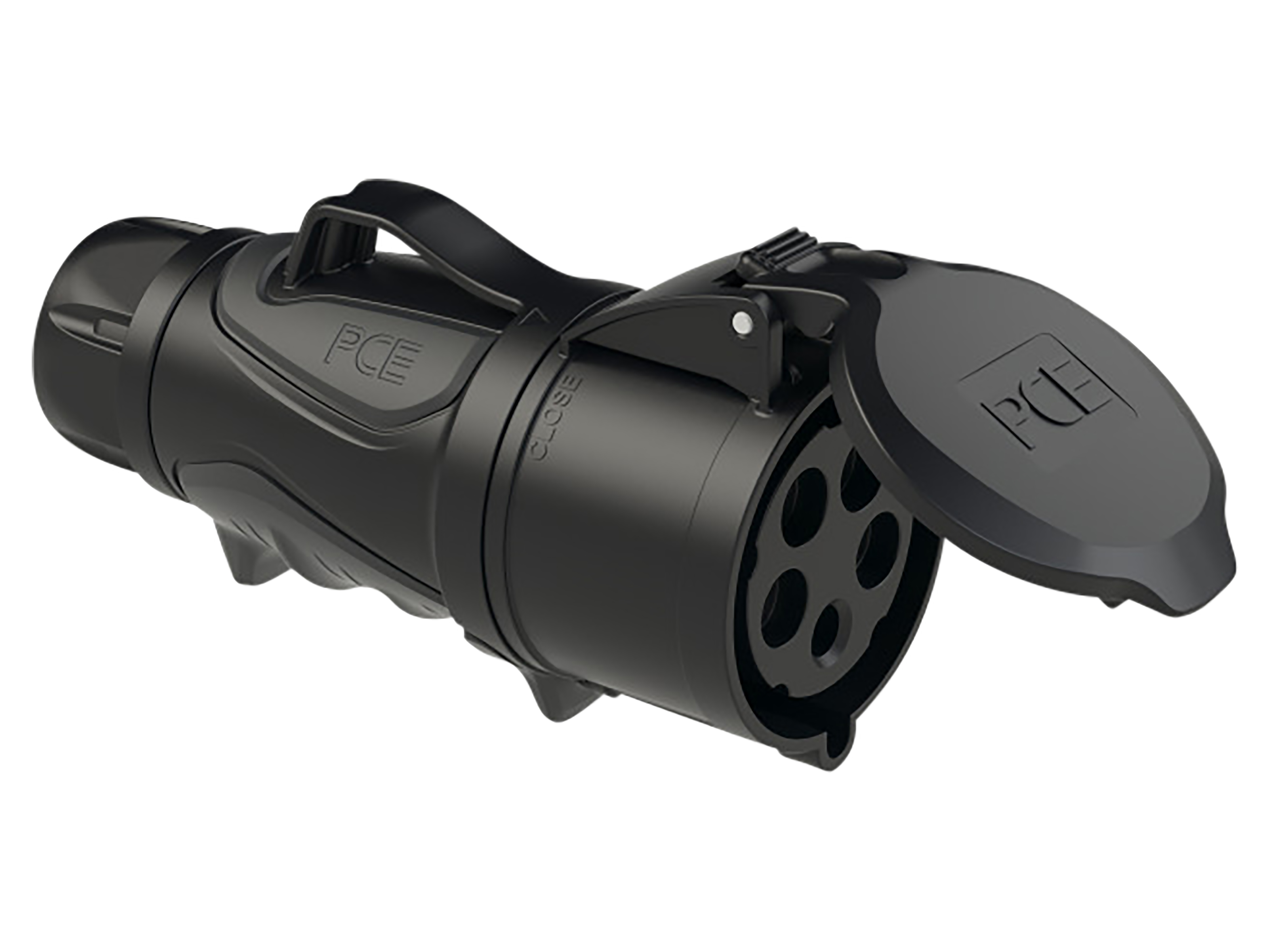 PCE CEE-Kupplung GRIP Midnight, 16 A, 5-polig PCE CEE-Kupplung GRIP Midnight, 16 A, 5-polig